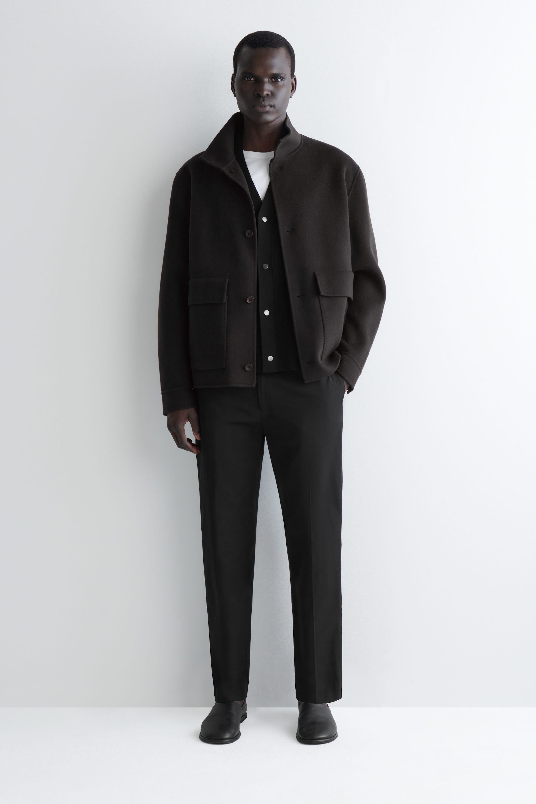 DOUBLE-FACED KNITTED CARDIGAN