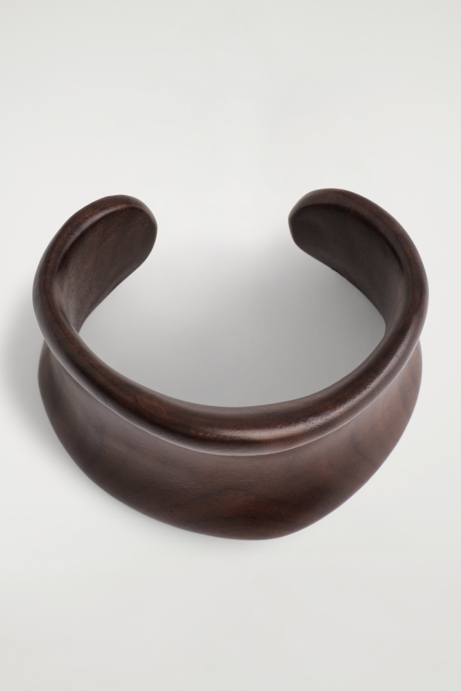BRACELET MANCHETTE EN BOIS - BRUN NOYER - 4
