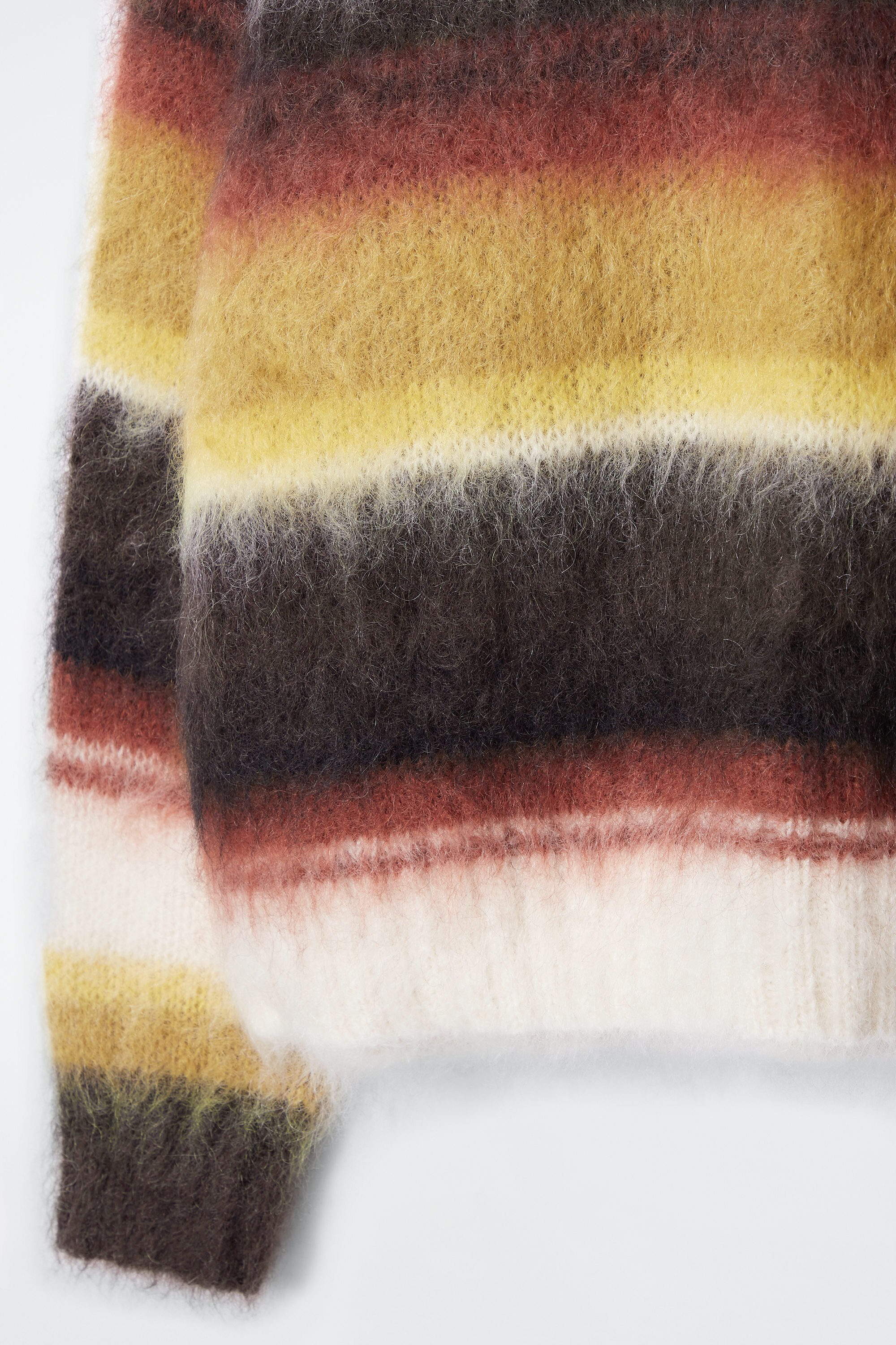 REGULAR-FIT MOHAIR JUMPER - BROWN / STRIPED | COS