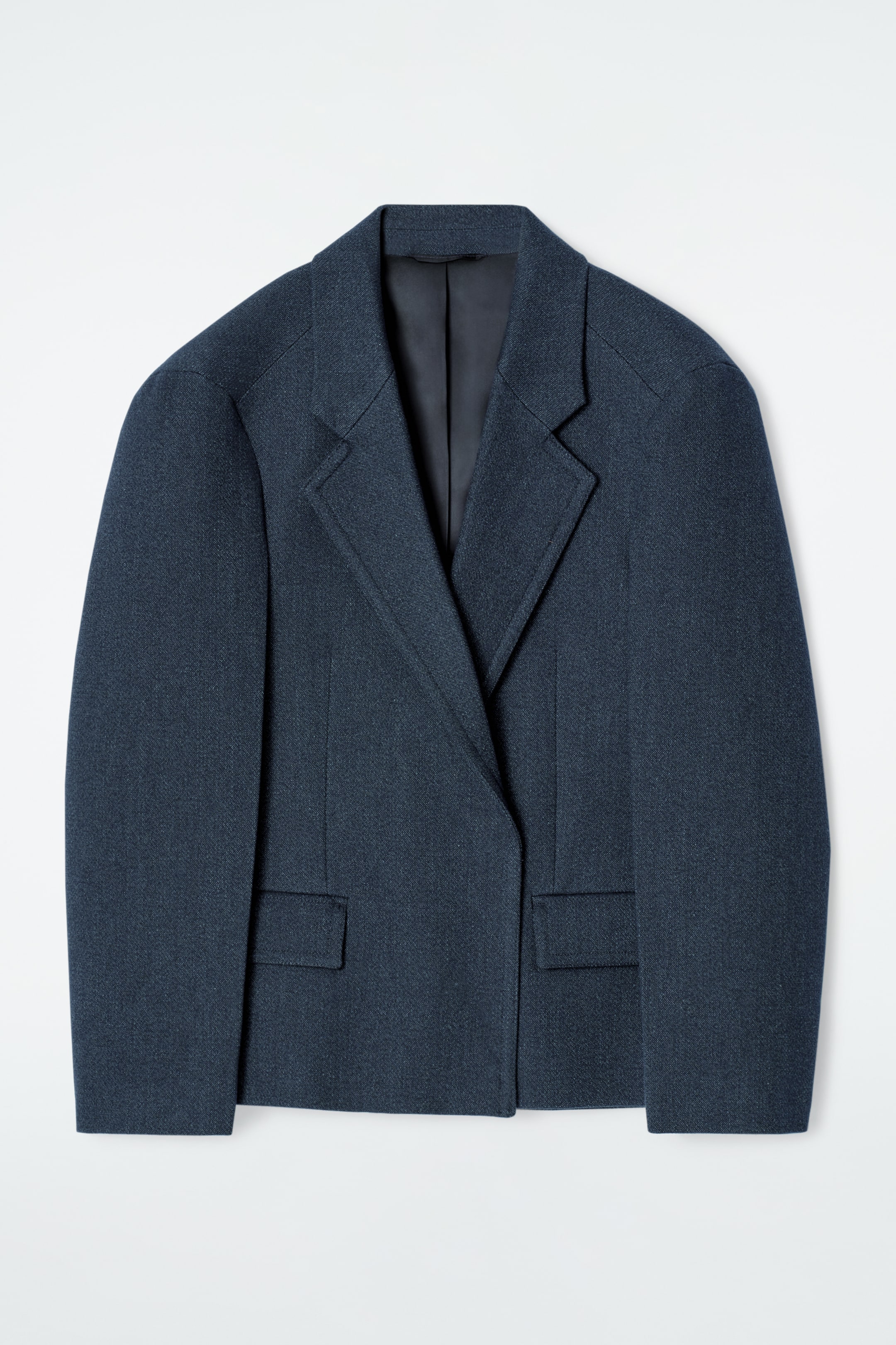 View larger image: OVERSIZED EXAGGERATED-SHOULDER DENIM-LOOK BLAZER - DARK BLUE - Ladies | H&M GB 7