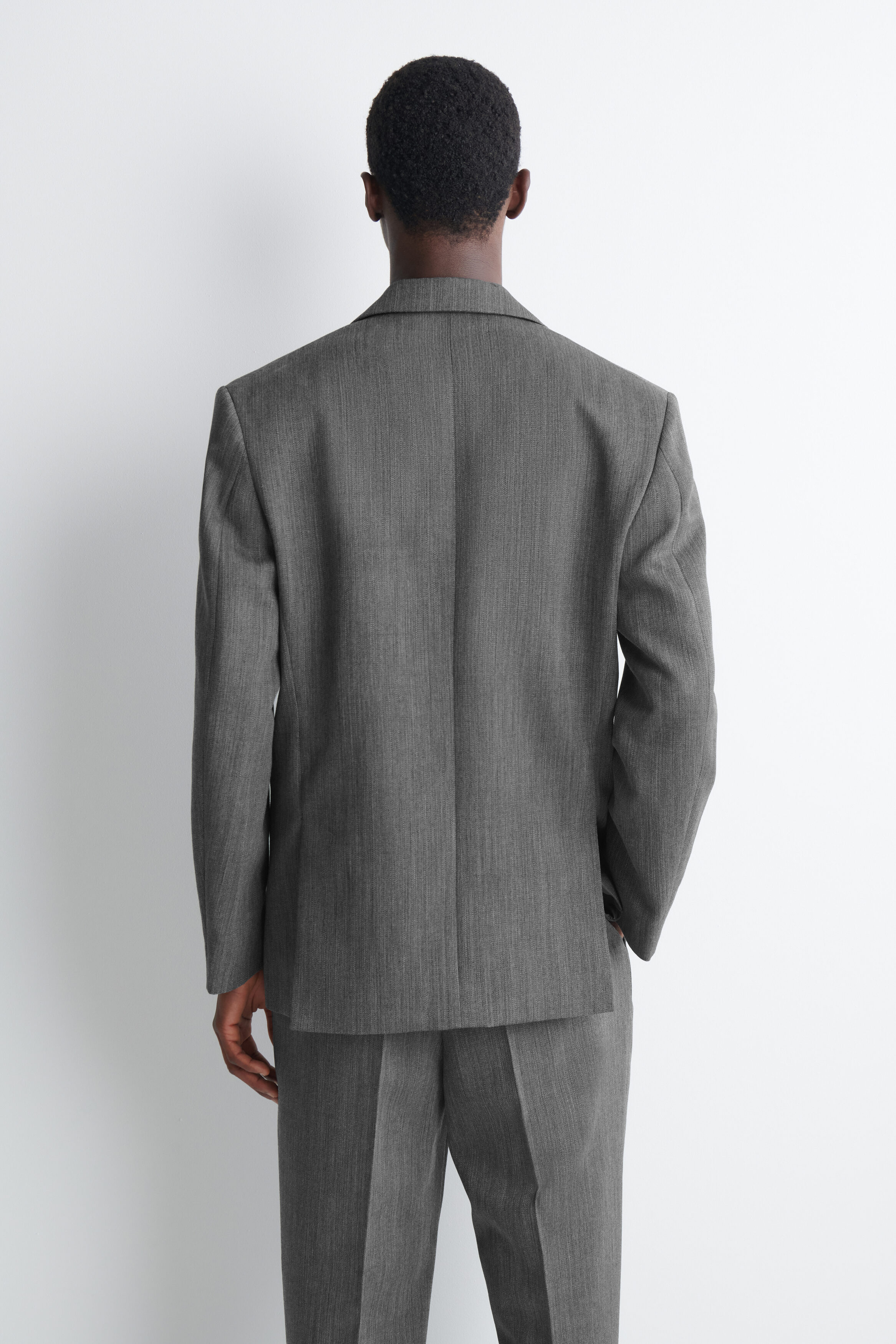 DOUBLE-BREASTED WOOL BLAZER - thumbnail 4