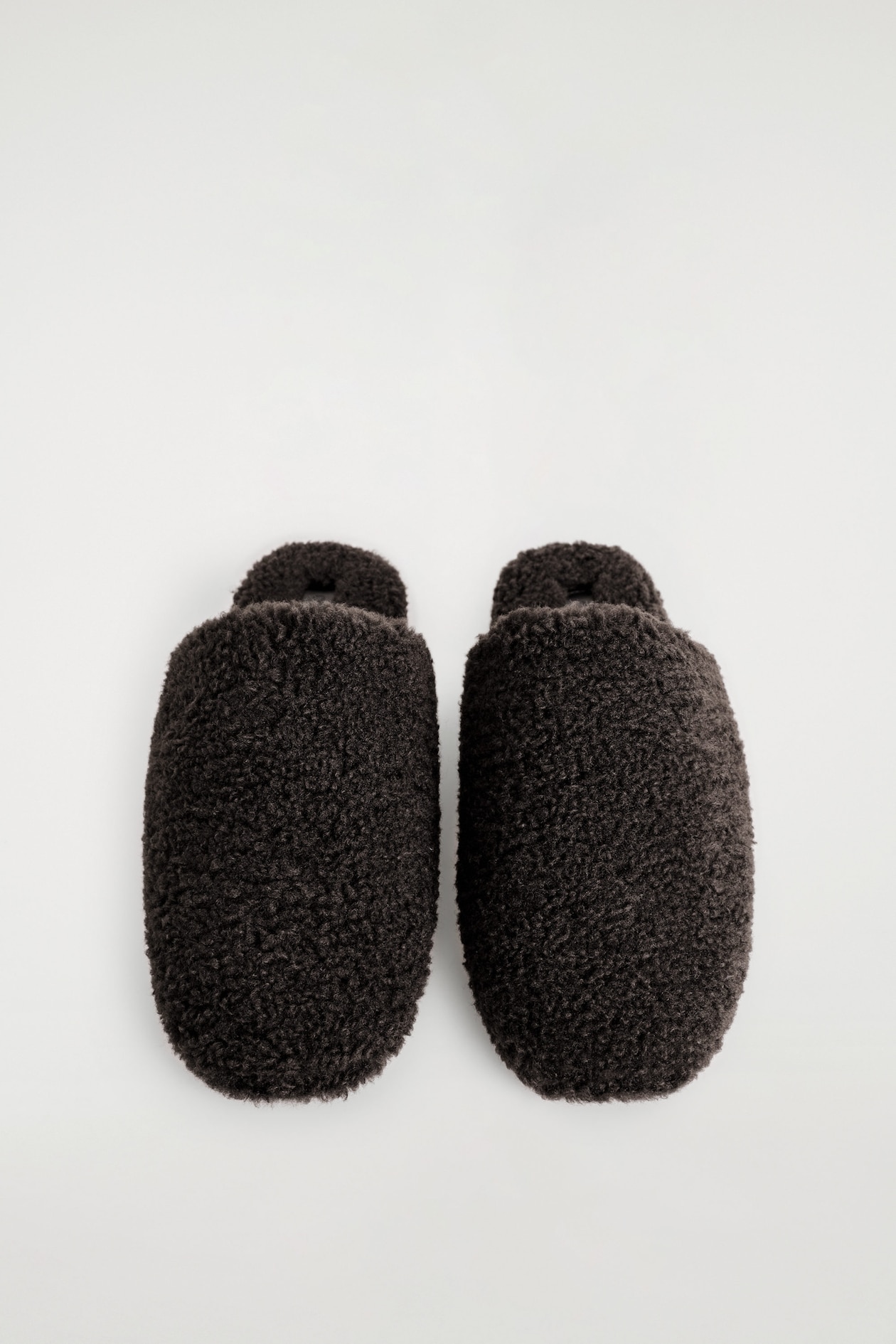 TEDDY MULES — DARK BROWN
