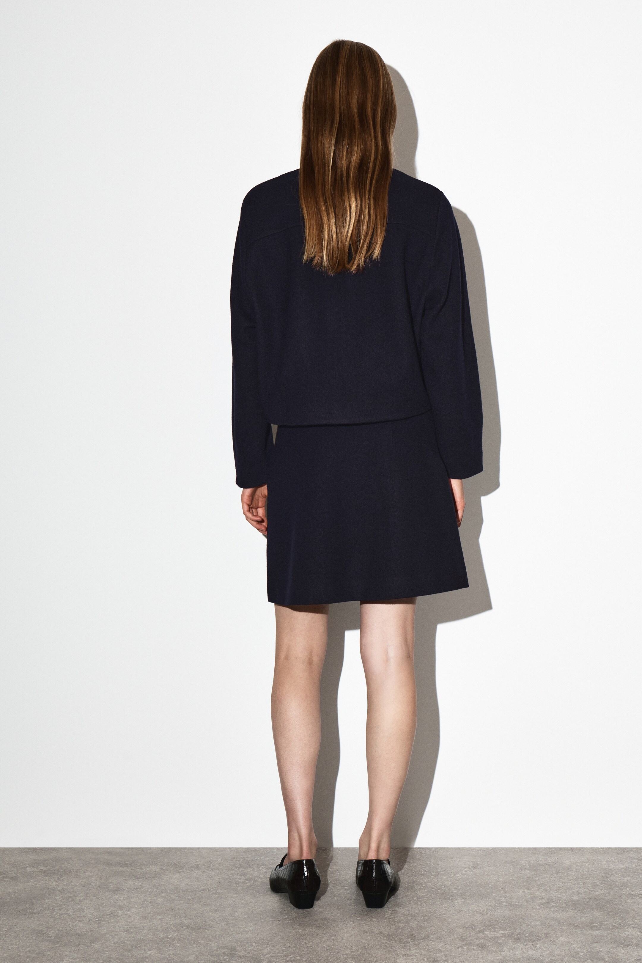 Преглед на по-голямо изображение: BOILED MERINO WOOL MINI SKIRT - ТЪМНОСИН - ЖЕНИ | H&M BG 2