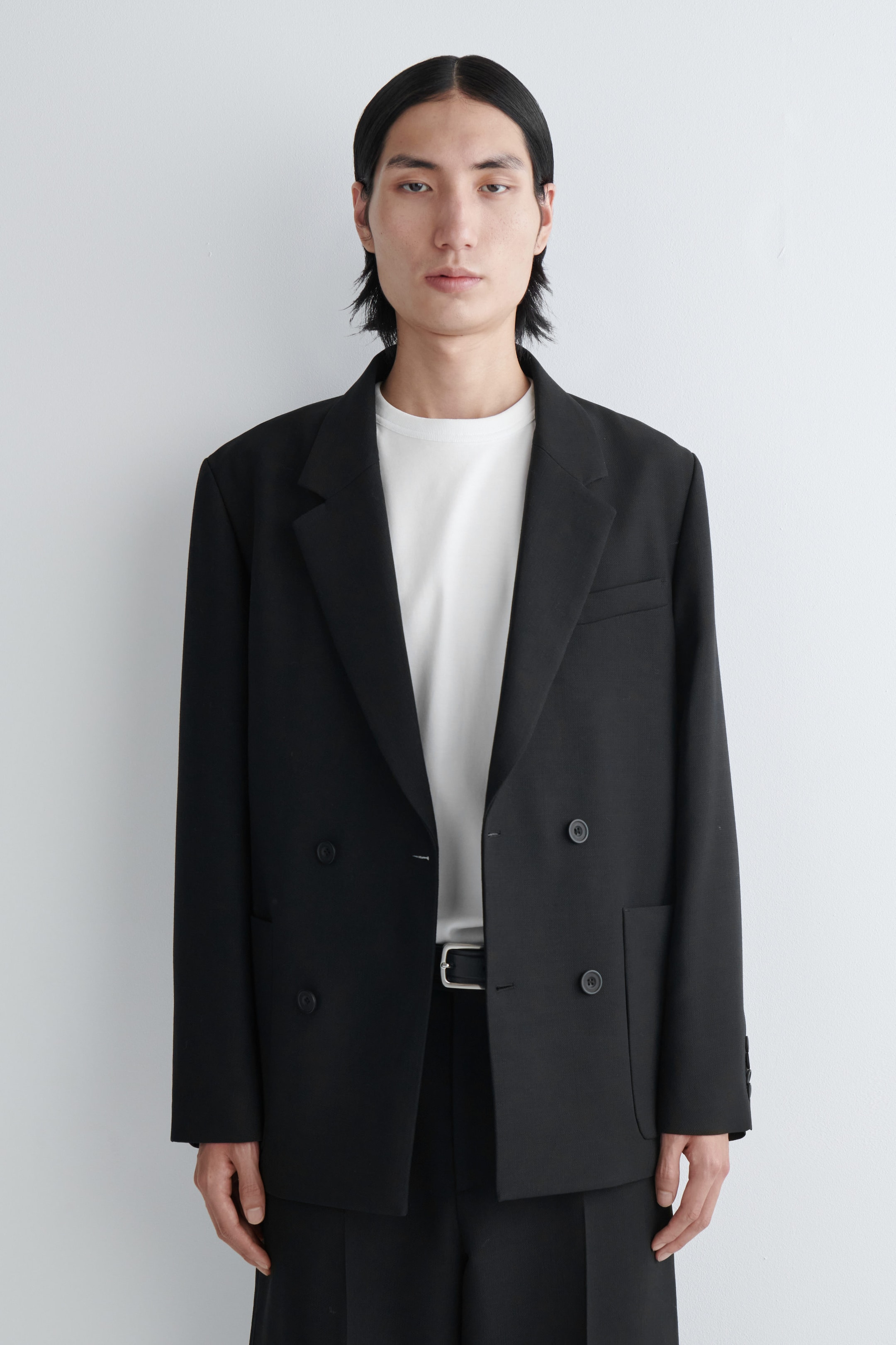 UNSTRUCTURED WOOL-BLEND BLAZER