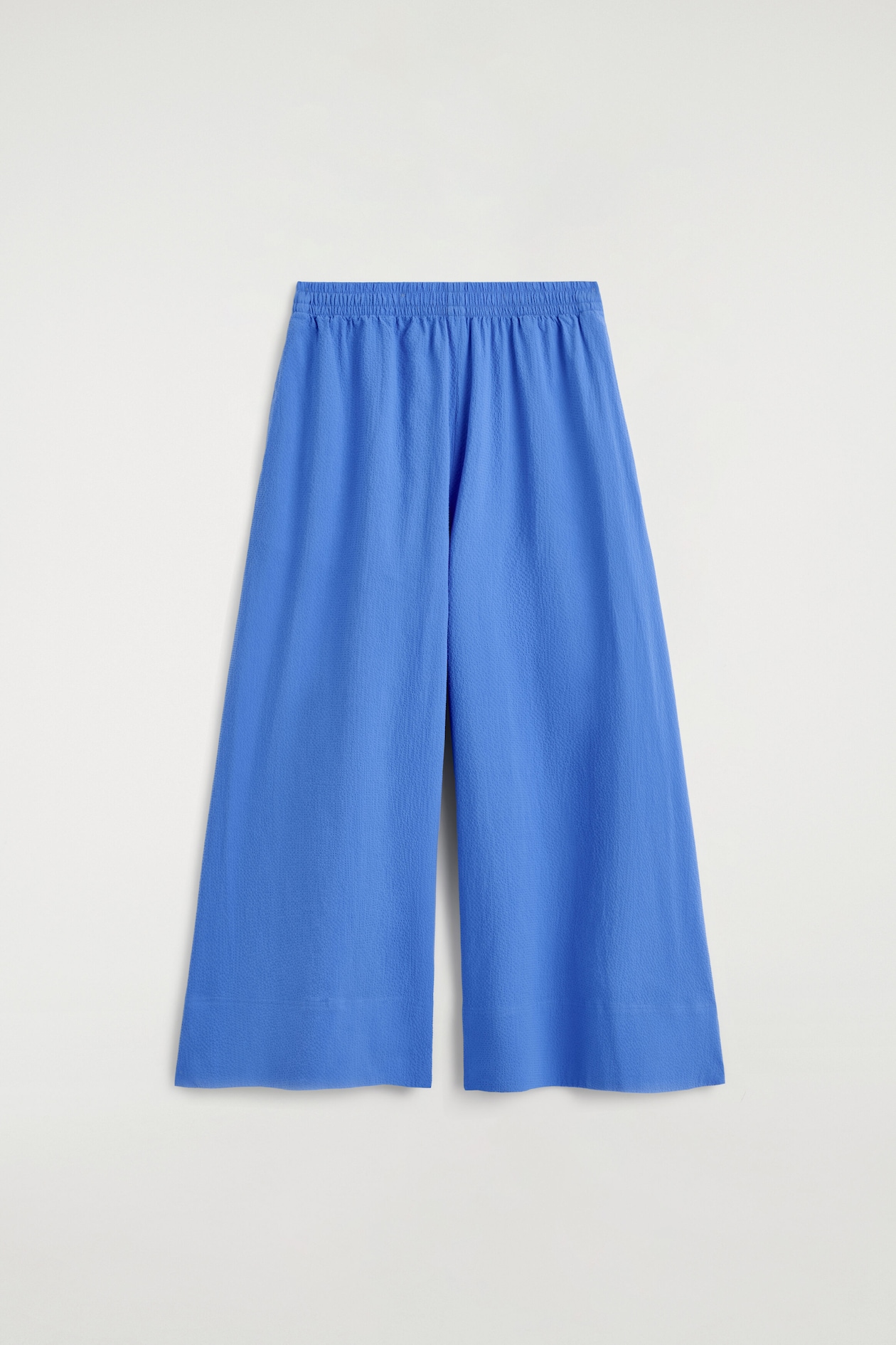 SEERSUCKER CULOTTES — BLUE