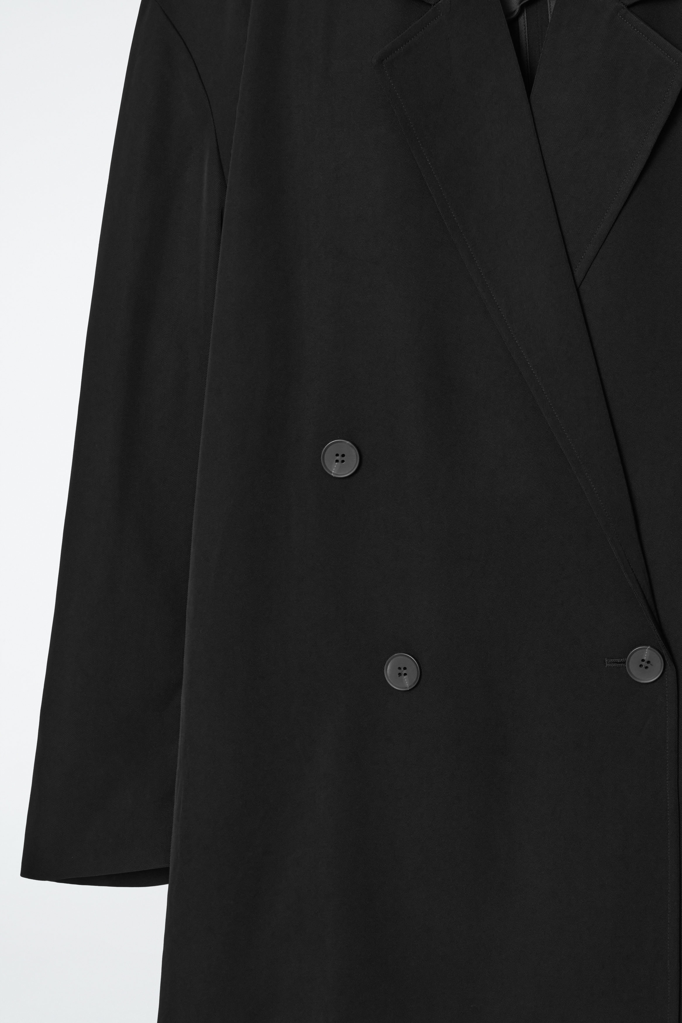 OVERSIZED DRAPED DOUBLE-BREASTED BLAZER - BLACK | COS
