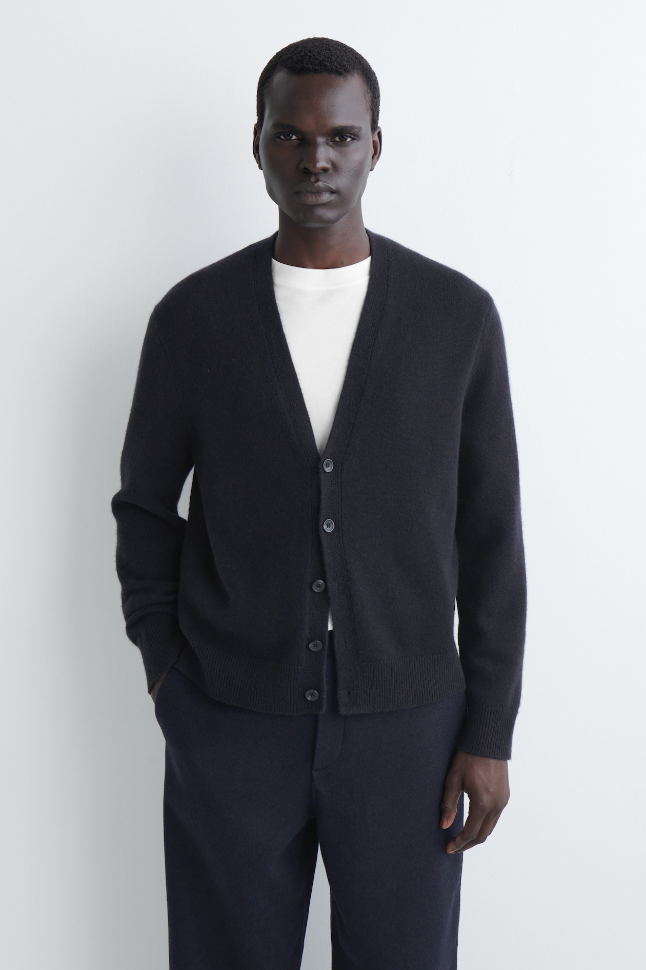 Olympic Constellation Classic Cashmere V Neck Cardigan main image 0
