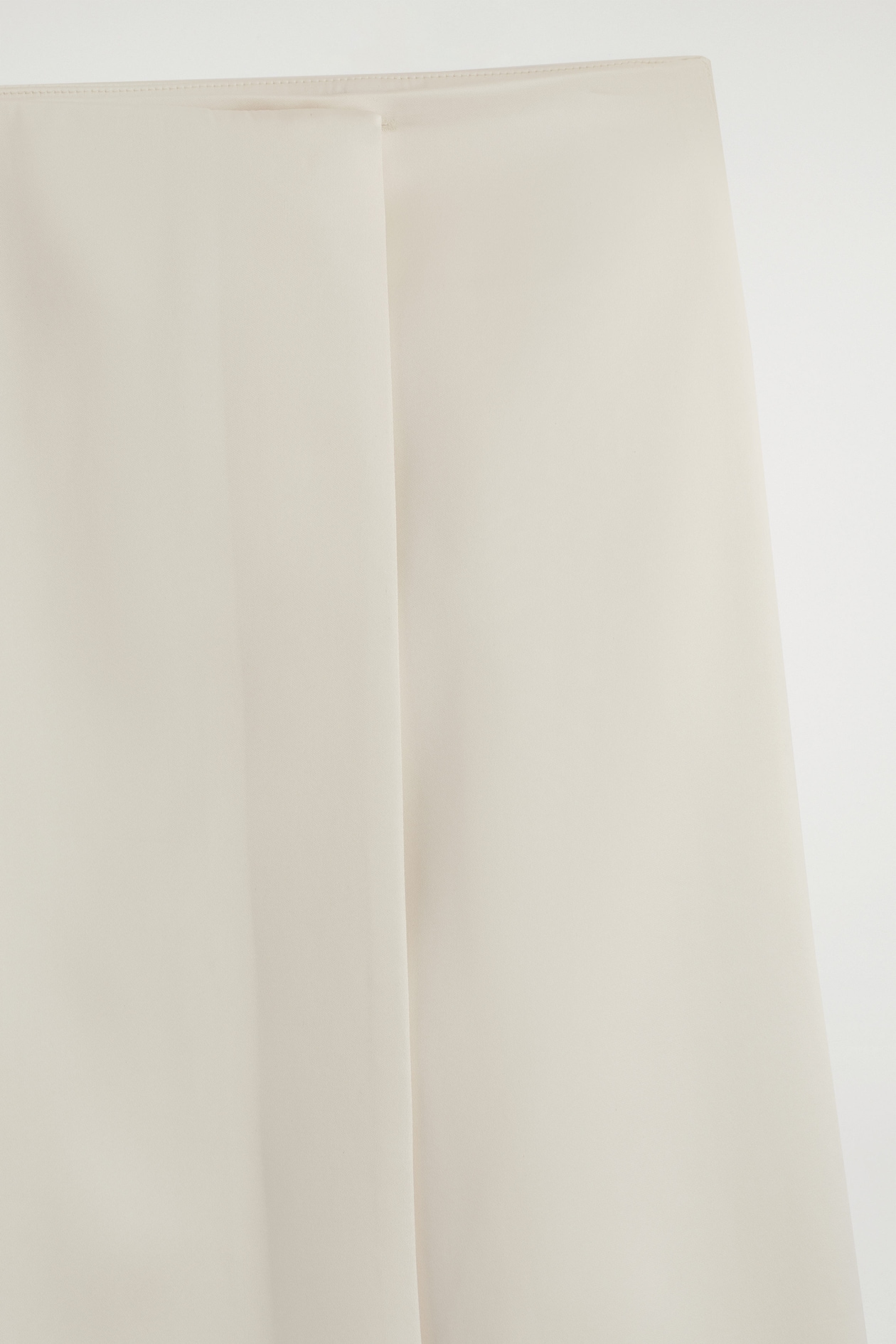SATIN WRAP SKIRT — WHITE