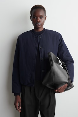 PADDED COTTON LINER JACKET — NAVY 2