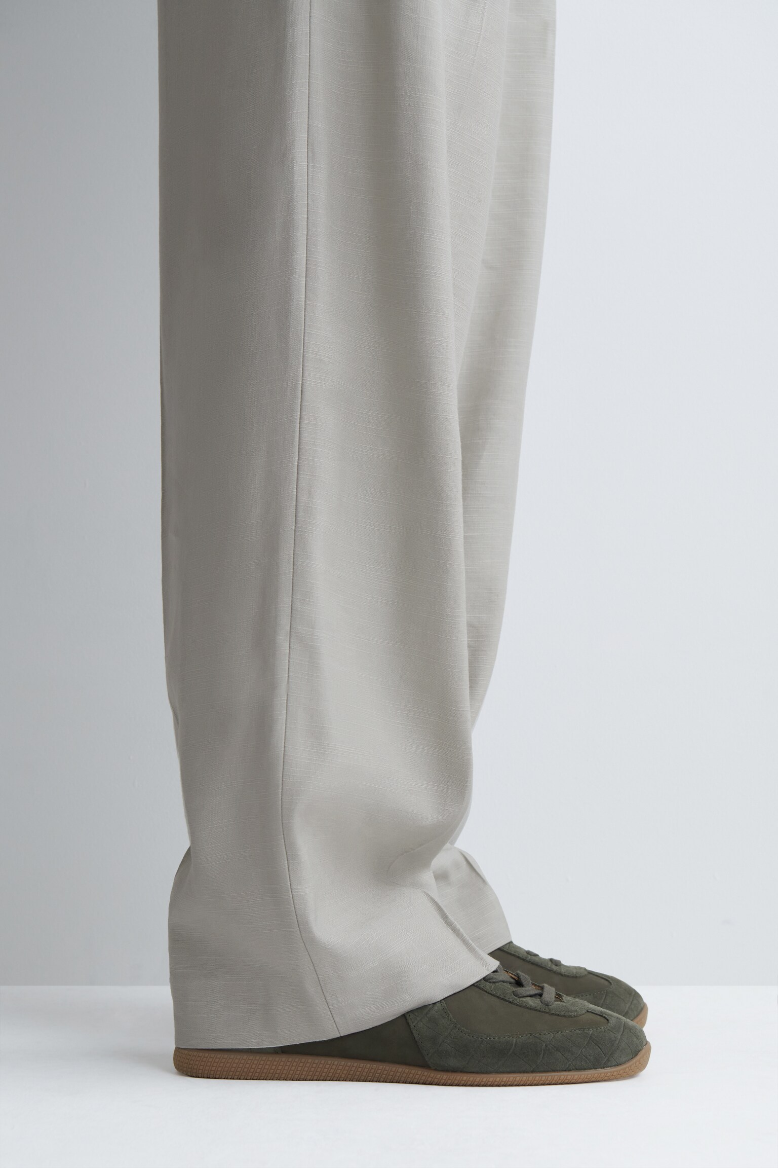 Nubuck- en suède trainers - kaki - 3