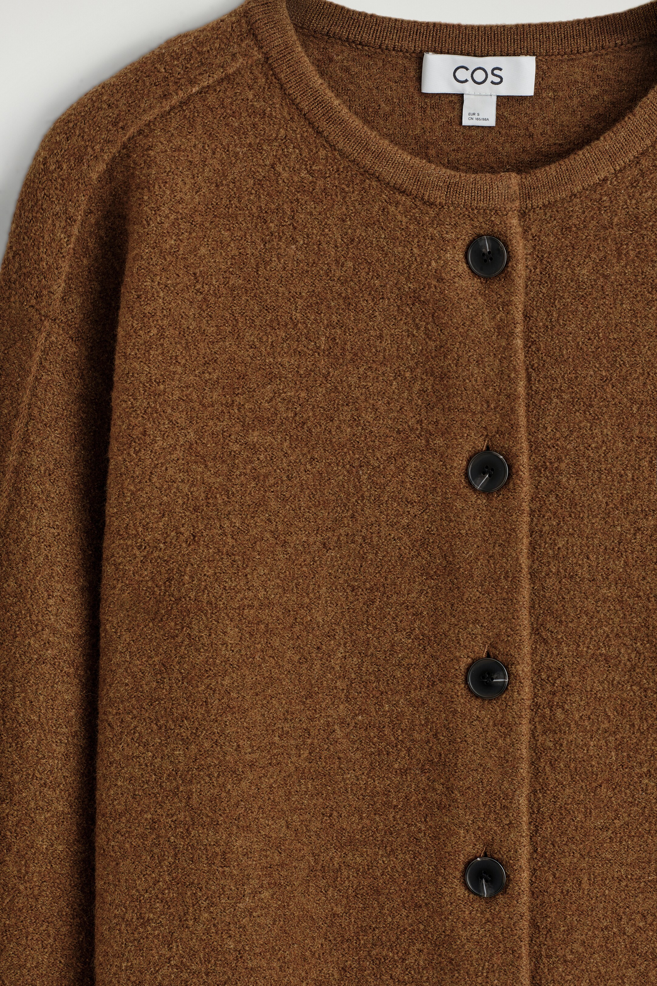 Ingrandisci l'immagine: BOILED-WOOL CARDIGAN - BROWN - DONNA | H&M CH 7