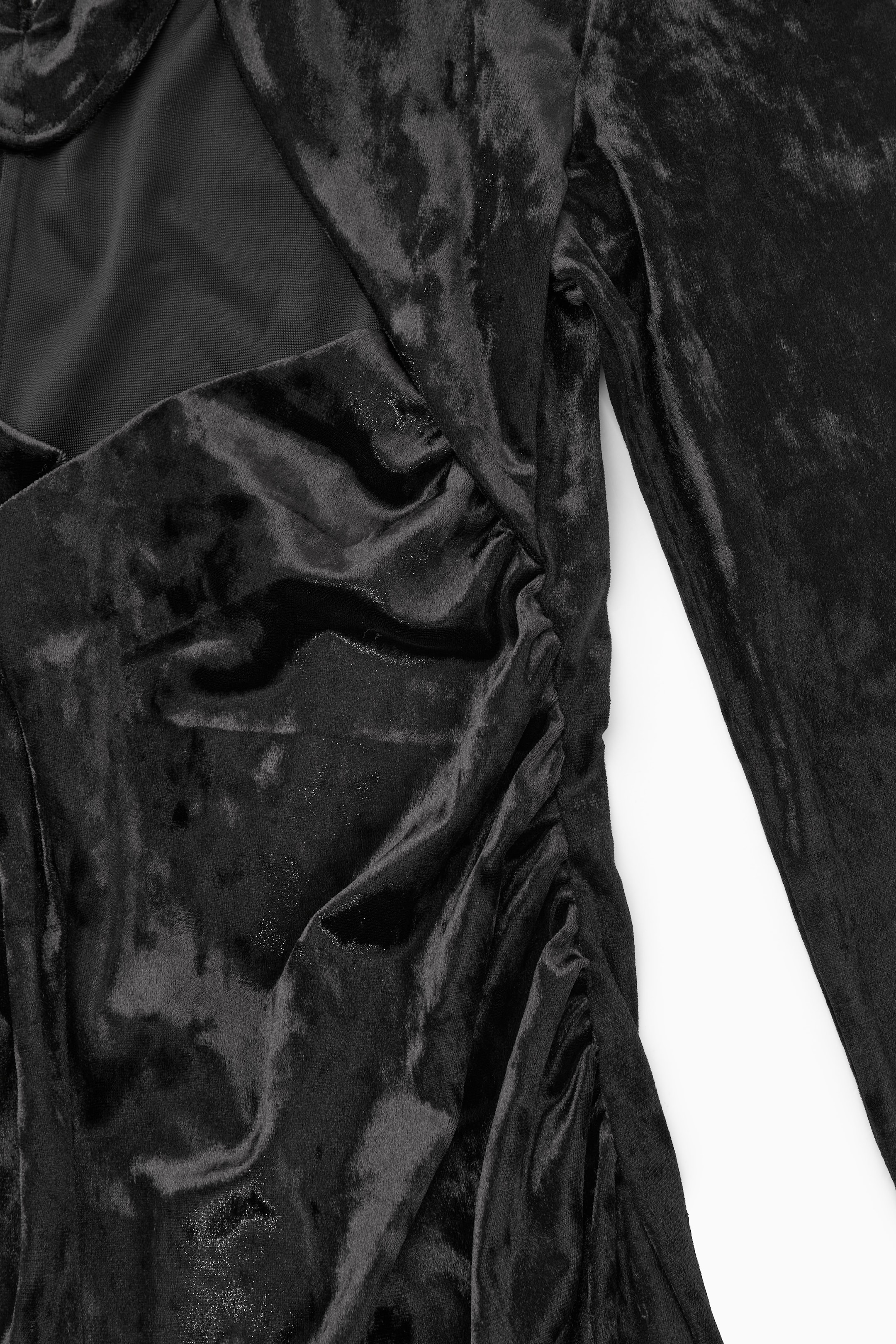 Agrandir l'image: ROBE MIDI DOS AJOURÉ VELOURS - NOIR - FEMME | H&M CH 2