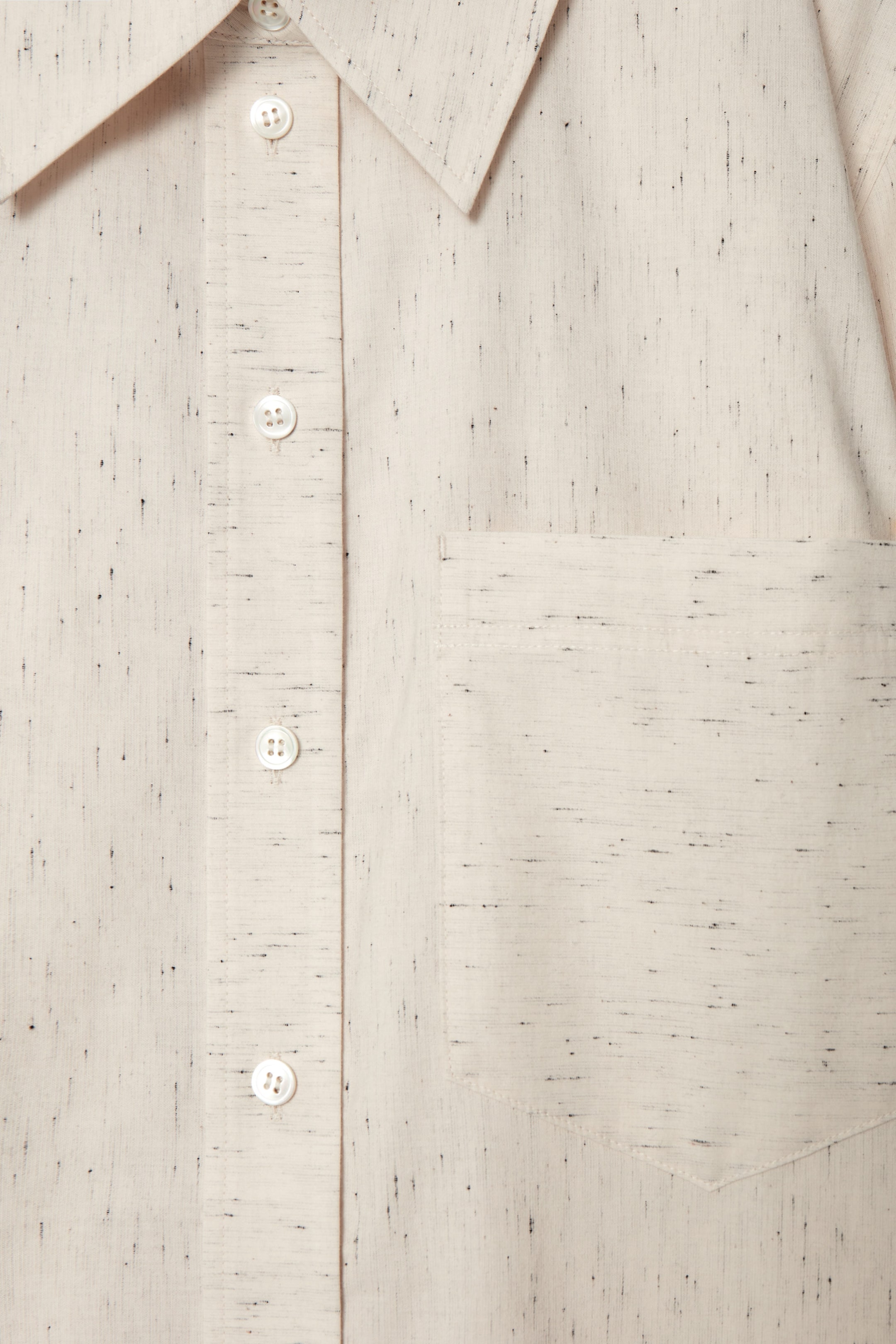 KOSZULA Z KONTRASTUJĄCYMI WŁÓKNAMI – REGULAR FIT