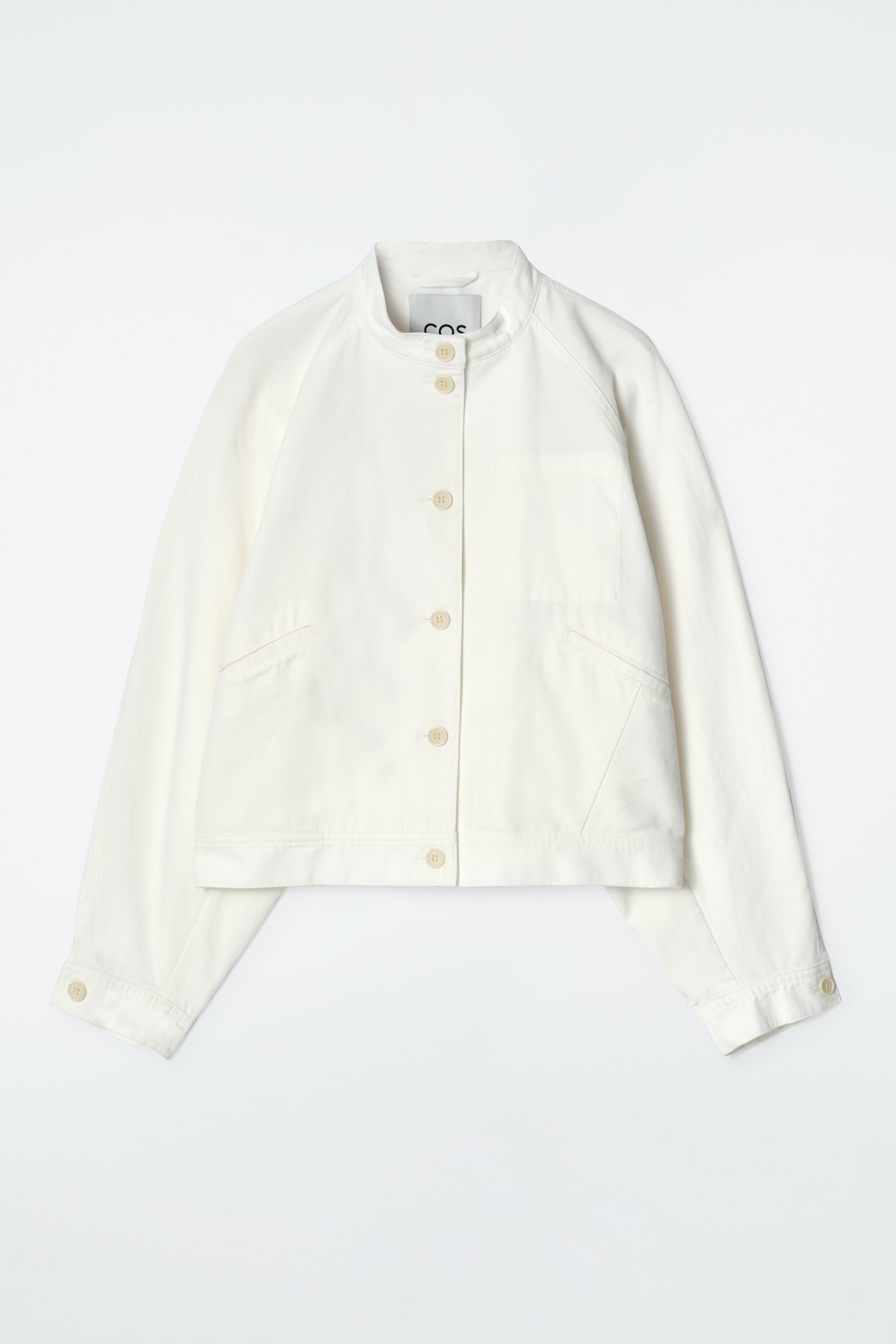 CHAQUETA BOMBER OVERSIZE DE ALGODÓN - BLANCO