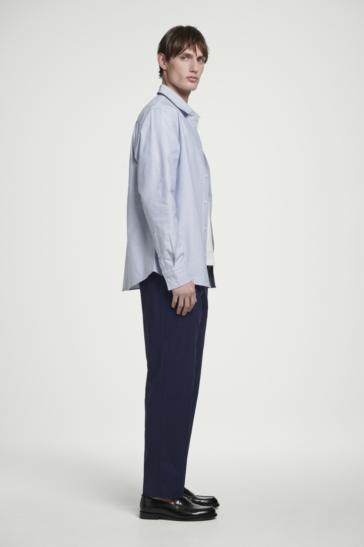 CHEMISE OXFORD DÉCONTRACTÉE - BLEU / BLANC / RAYURES/BLANC/BLEU CIEL - 6