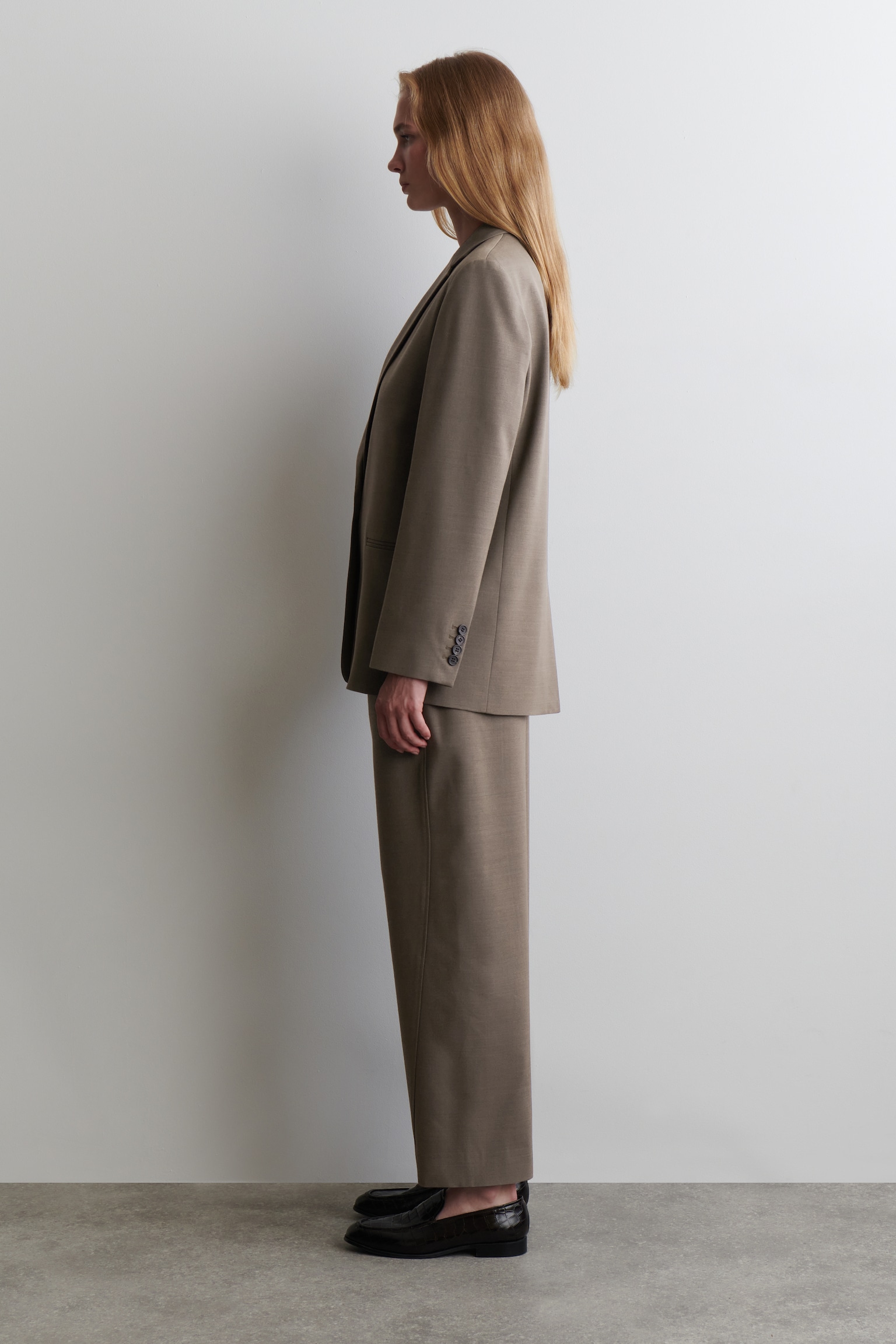 BLAZER IN MISTO LANA MERINO - MARRONE/NERO - 3