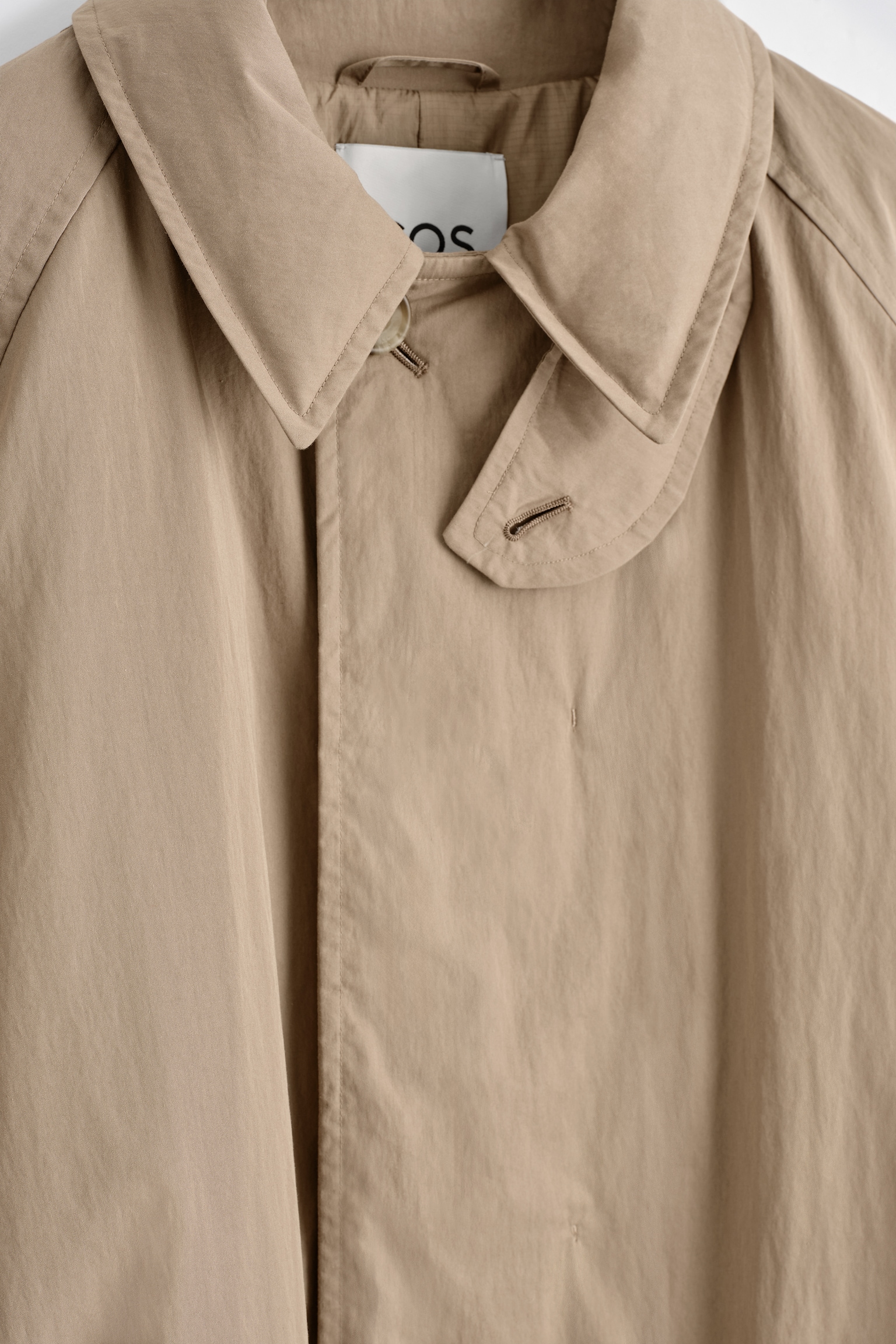MANTEAU MATELASSÉ ET CEINTURÉ À COL CHEMINÉE - BEIGE/BEIGE / CARREAUX - 4
