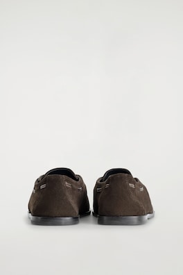 SUEDE DECK SHOES — DARK BROWN 2