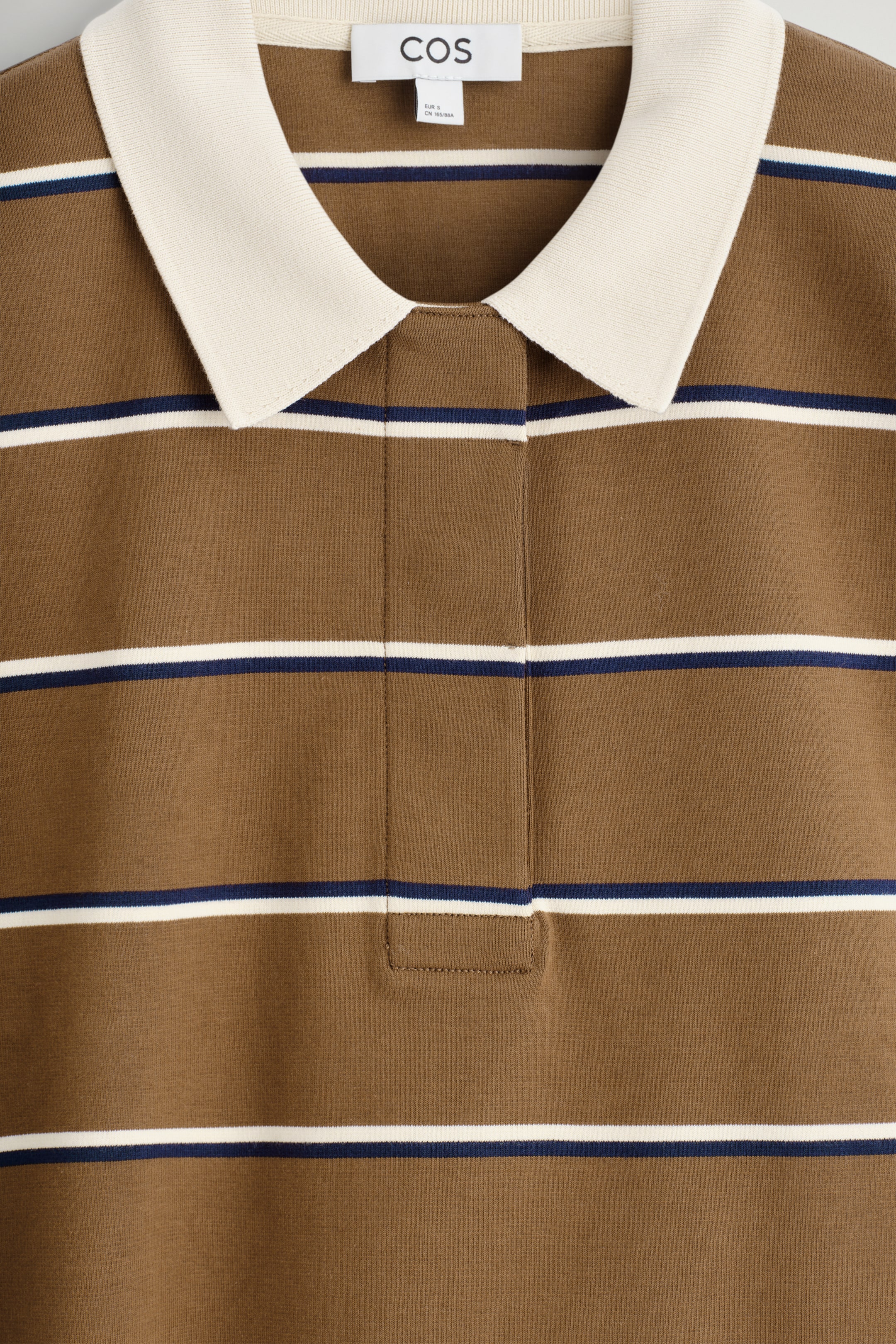 View larger image: STRIPED LONG-SLEEVED POLO SHIRT - BROWN / STRIPED - Ladies | H&M GB 7