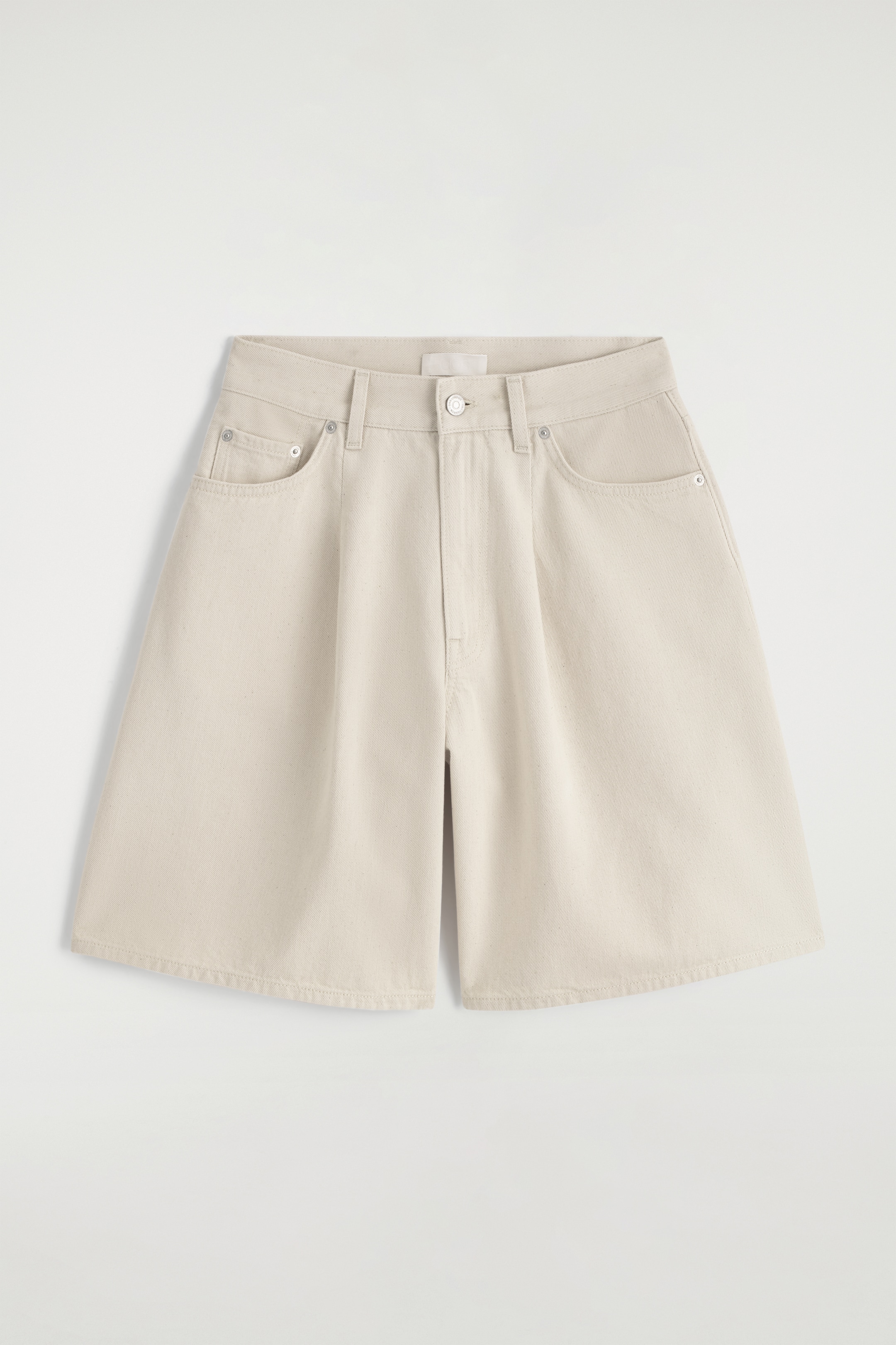 Nagyobb kép megtekintése: SZÉLES SZÁRÚ FARMER RÖVIDNADRÁG - kréta - NŐI | H&M HU 5