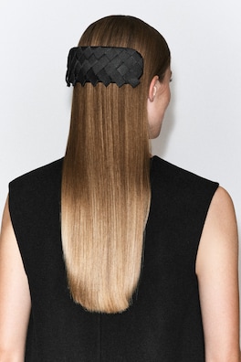 WOVEN GROSGRAIN HEADBAND — CARBON 1