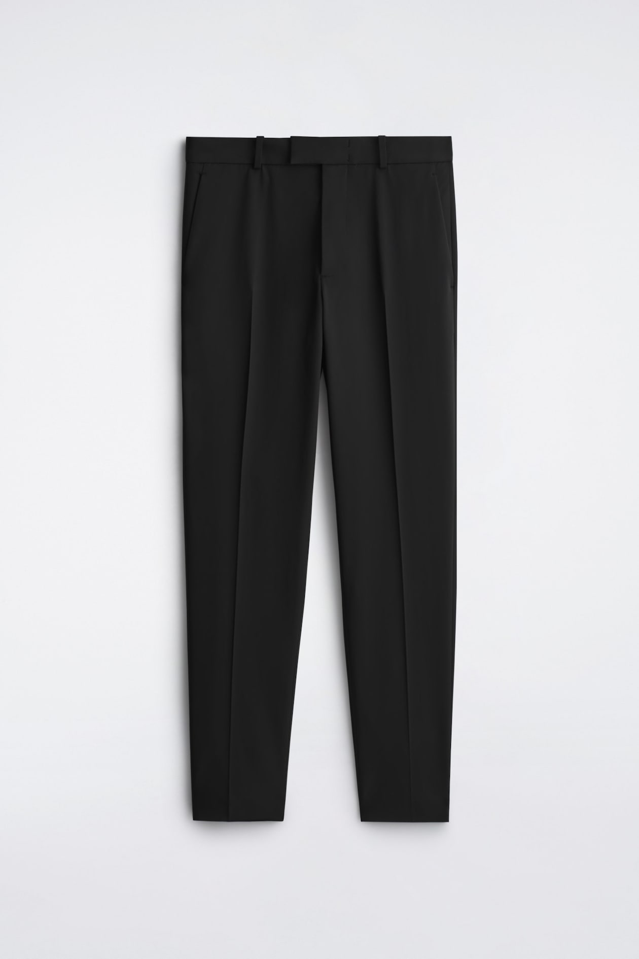 SCHMALE HOSE AUS TWILL MIT GERADEM BEIN