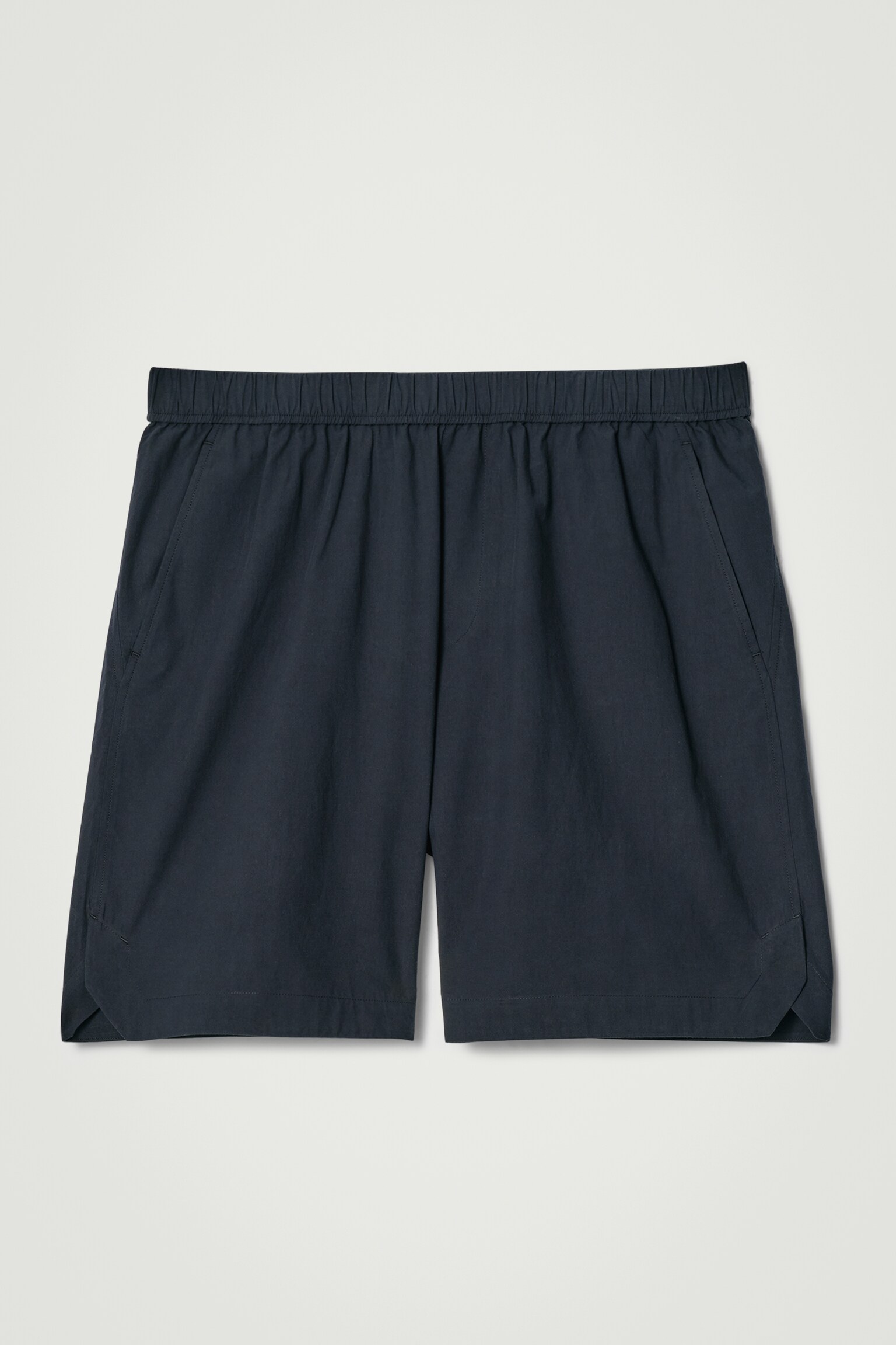 SHORT À TAILLE ÉLASTIQUÉE EN COTON PIMA - BLEU MARINE/VERT/TAUPE - 2