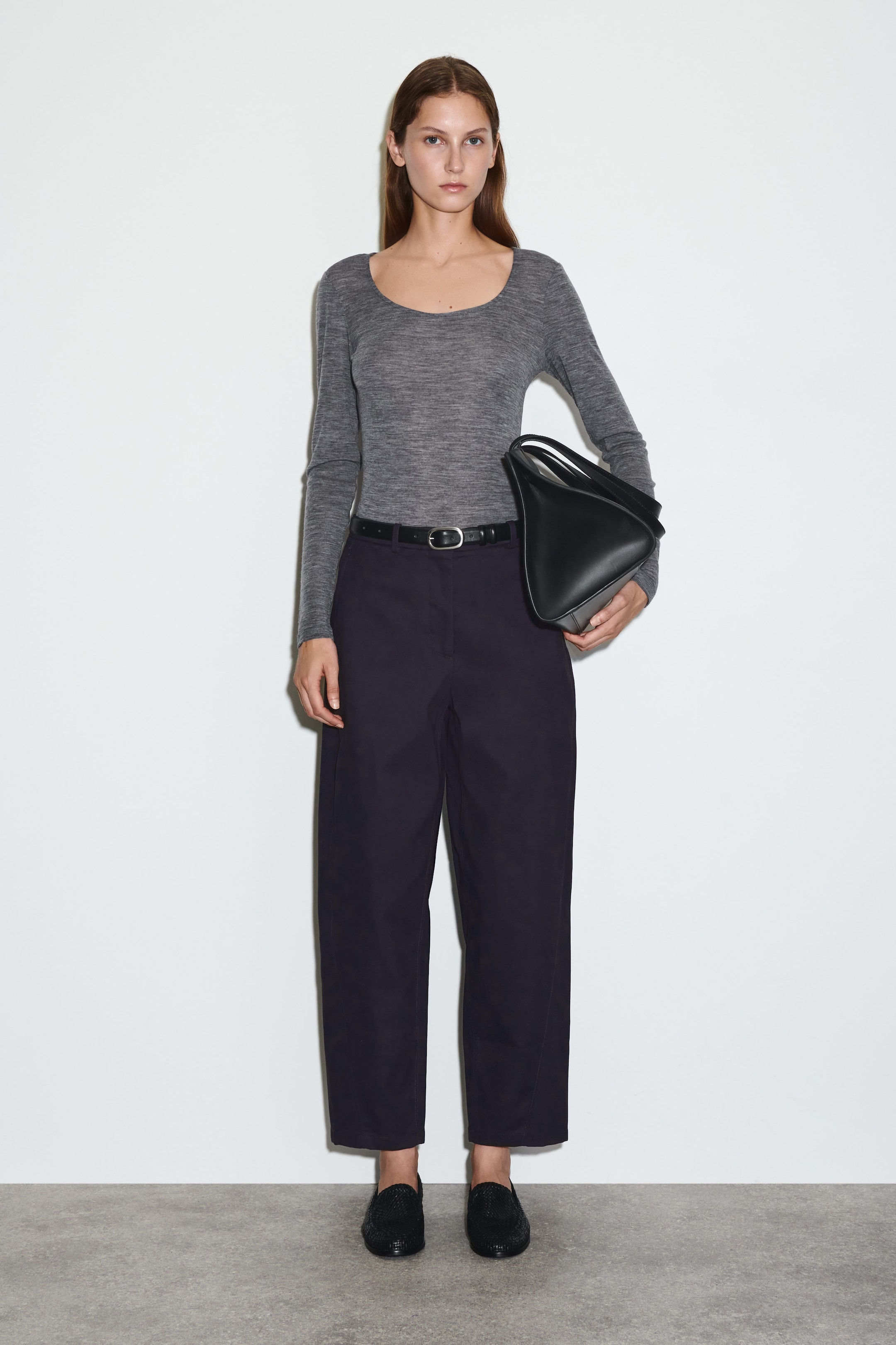 BARREL-LEG COTTON CHINOS