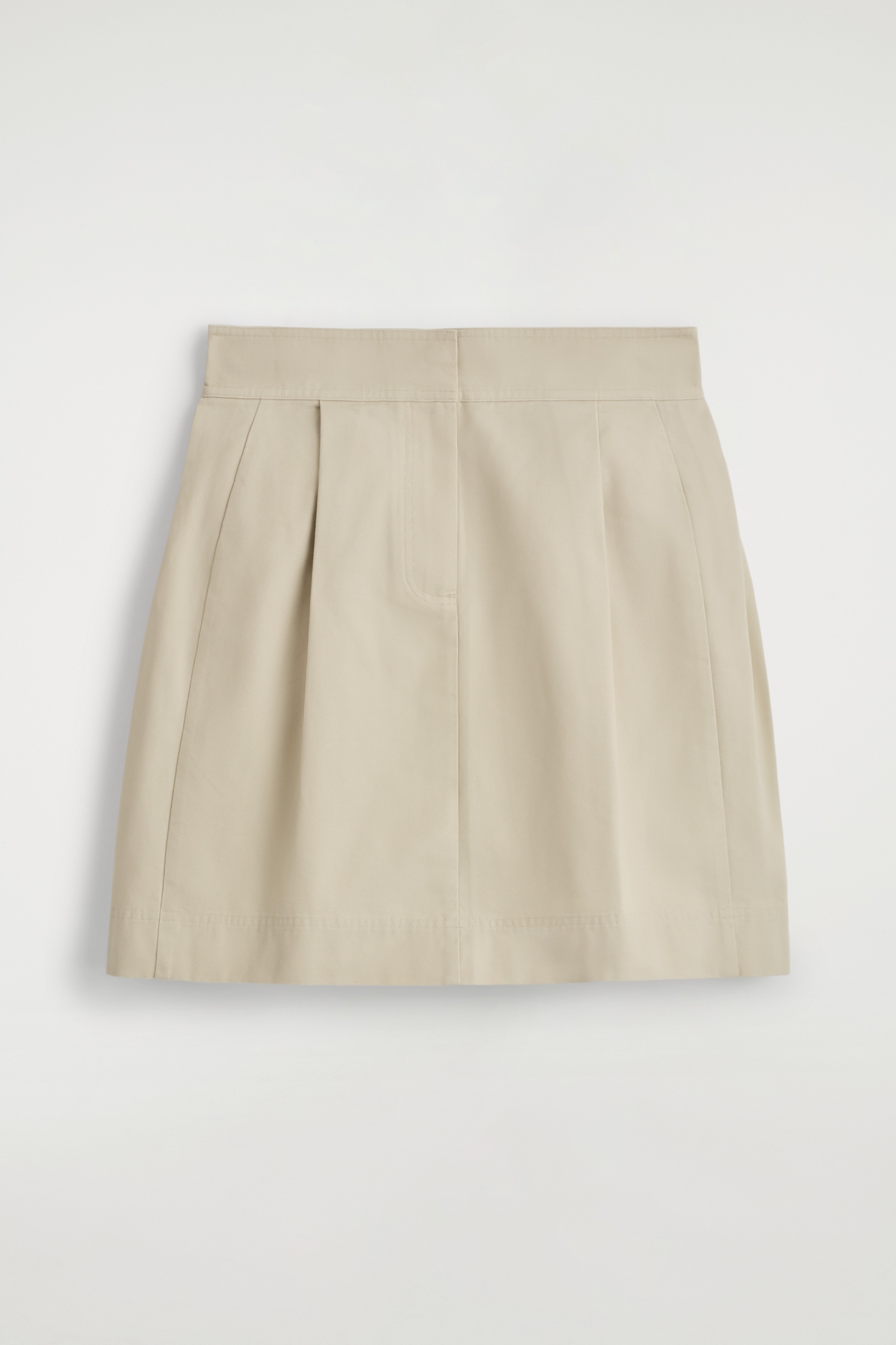 MINIGONNA PLISSÉ CON FIBBIA - BEIGE CHIARO