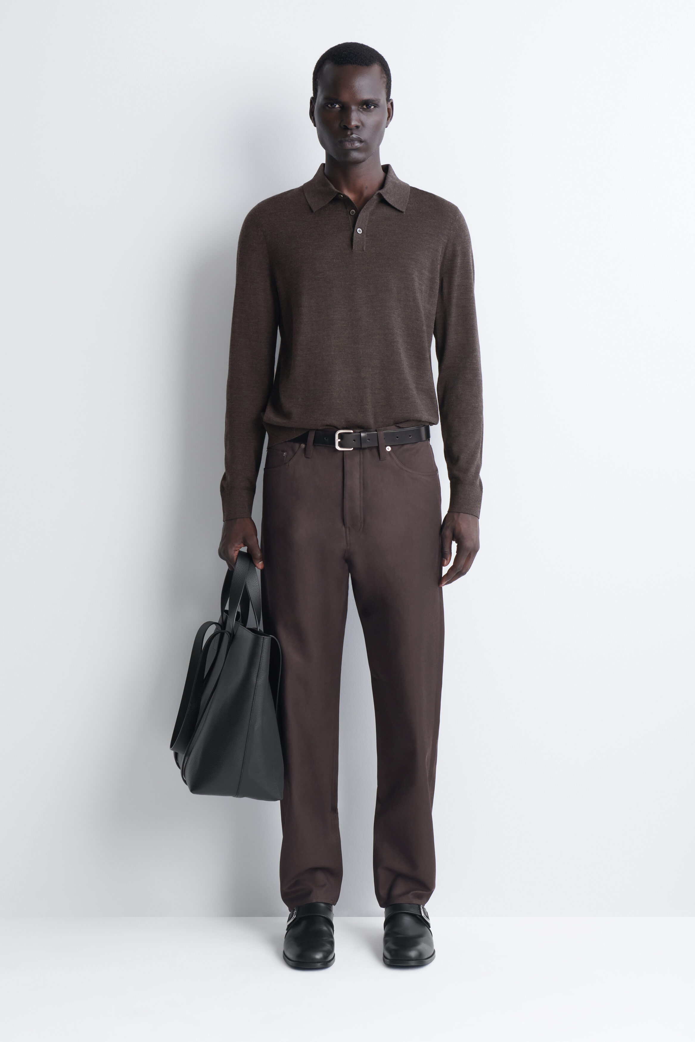 SLIM MERINO WOOL POLO SHIRT - thumbnail 10