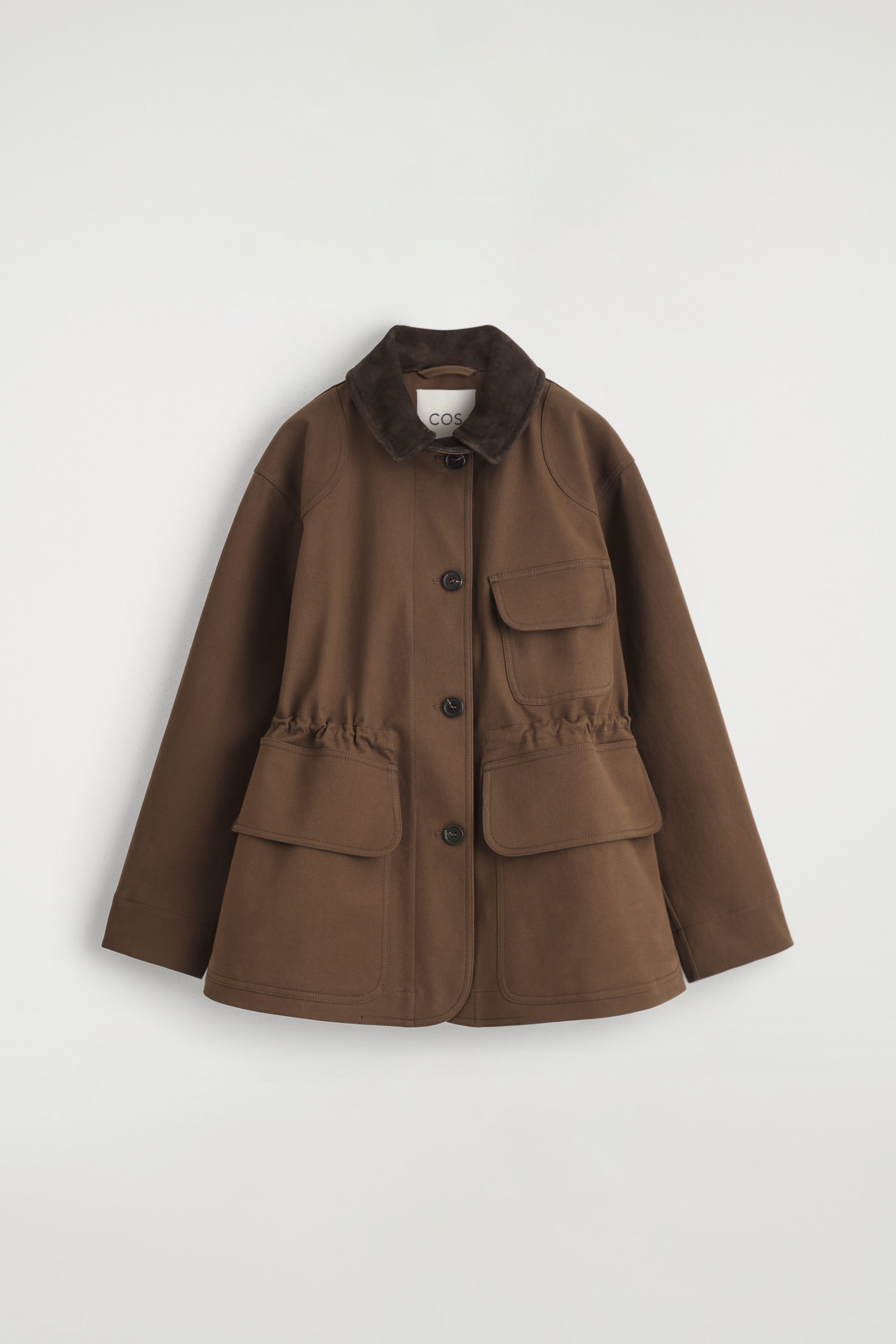 SUEDE-COLLAR FIELD JACKET