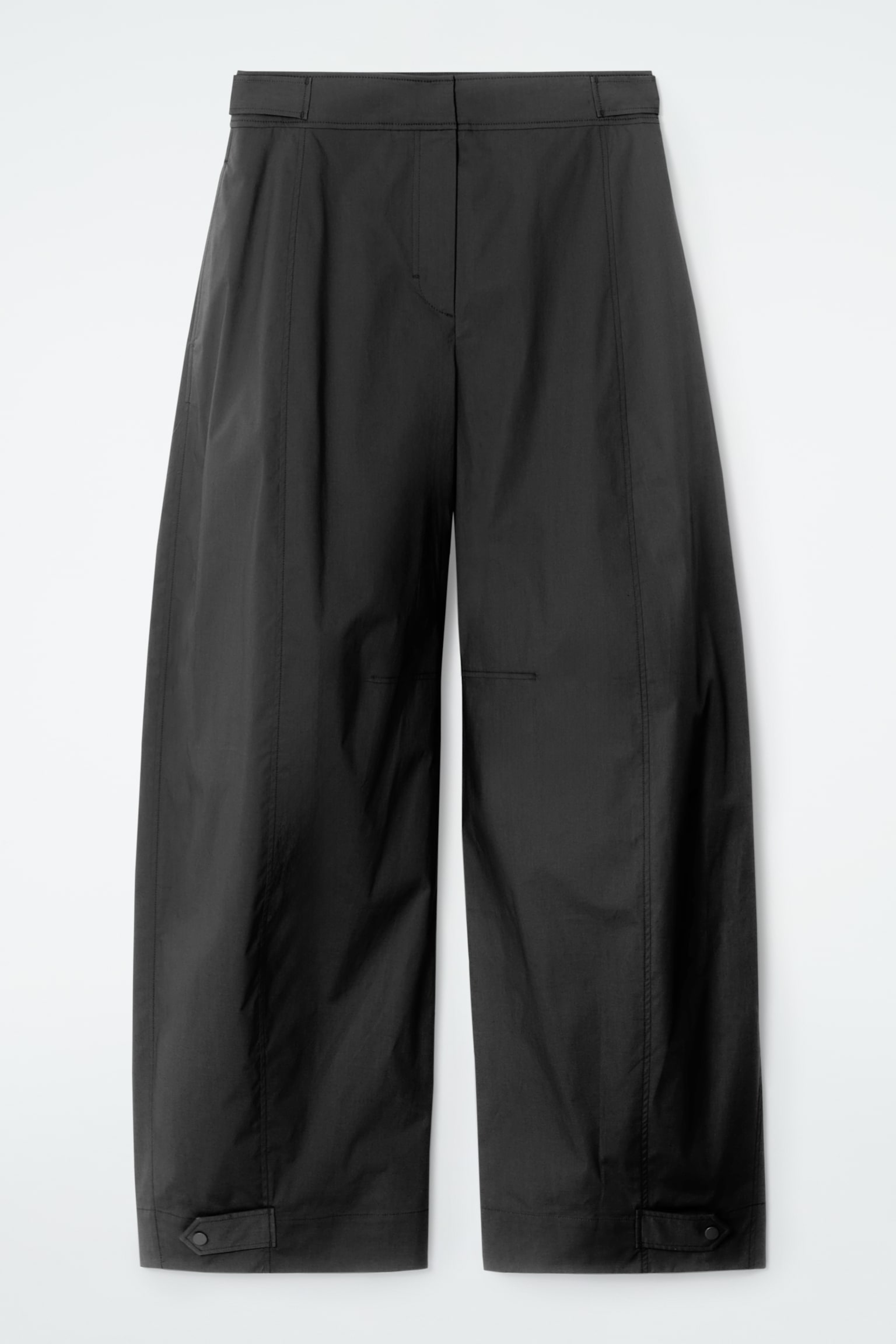BARREL-LEG UTILITY TROUSERS - BLACK/KHAKI