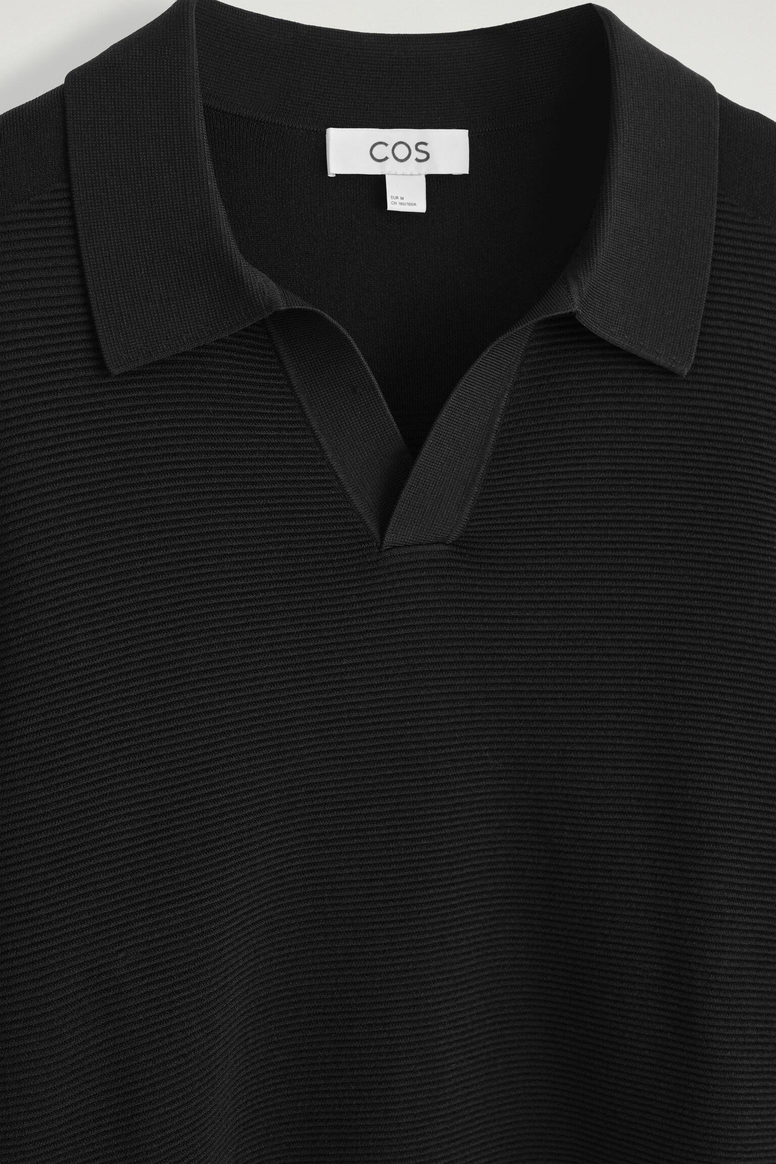 PULL POLO EN MAILLE TEXTURÉE - NOIR - 7