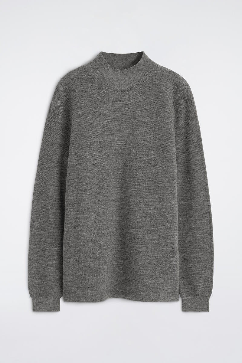 Wool Mock-Neck Sweater