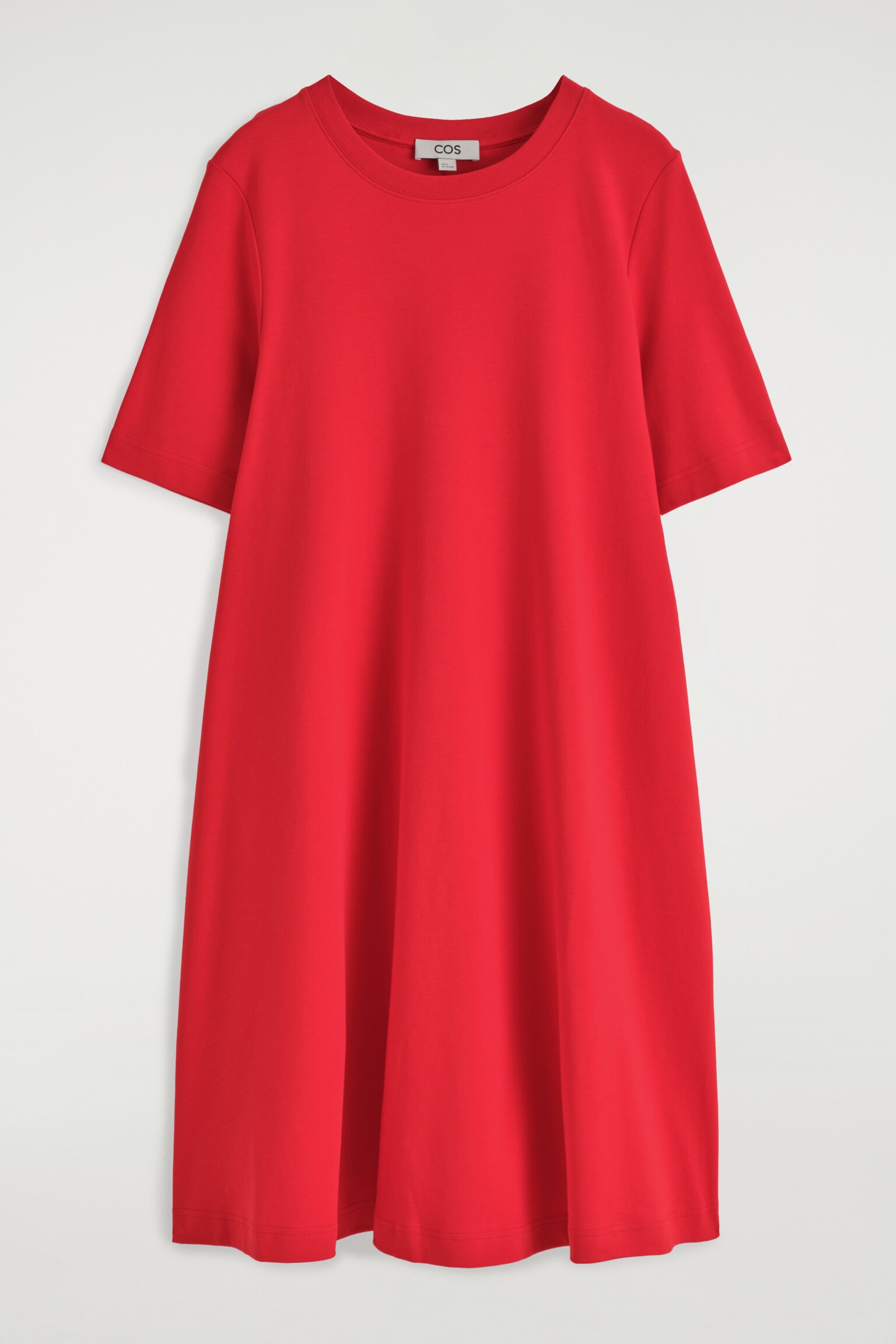 A-LINE MINI T-SHIRT DRESS - RED/BLACK/WHITE - 2