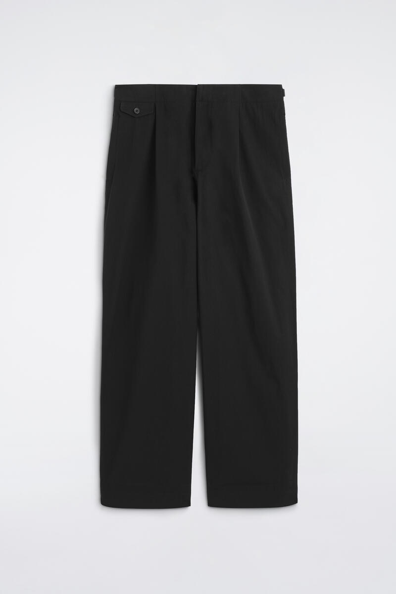 Pocket-Detail Relaxed-Fit Wide-Leg Pants