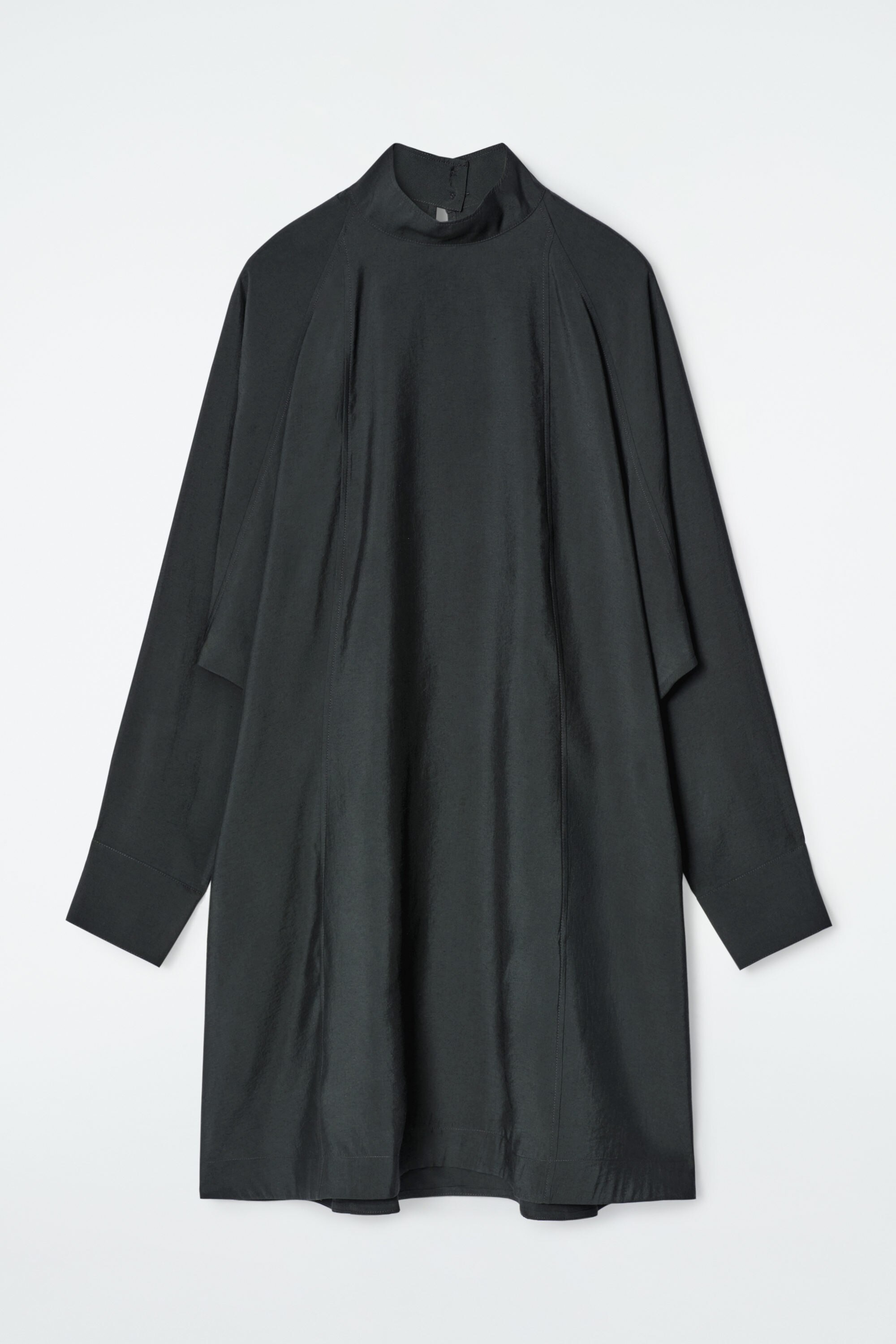 SUKIENKA MINI Z RĘKAWAMI TYPU DOLMAN - CZARNY | COS