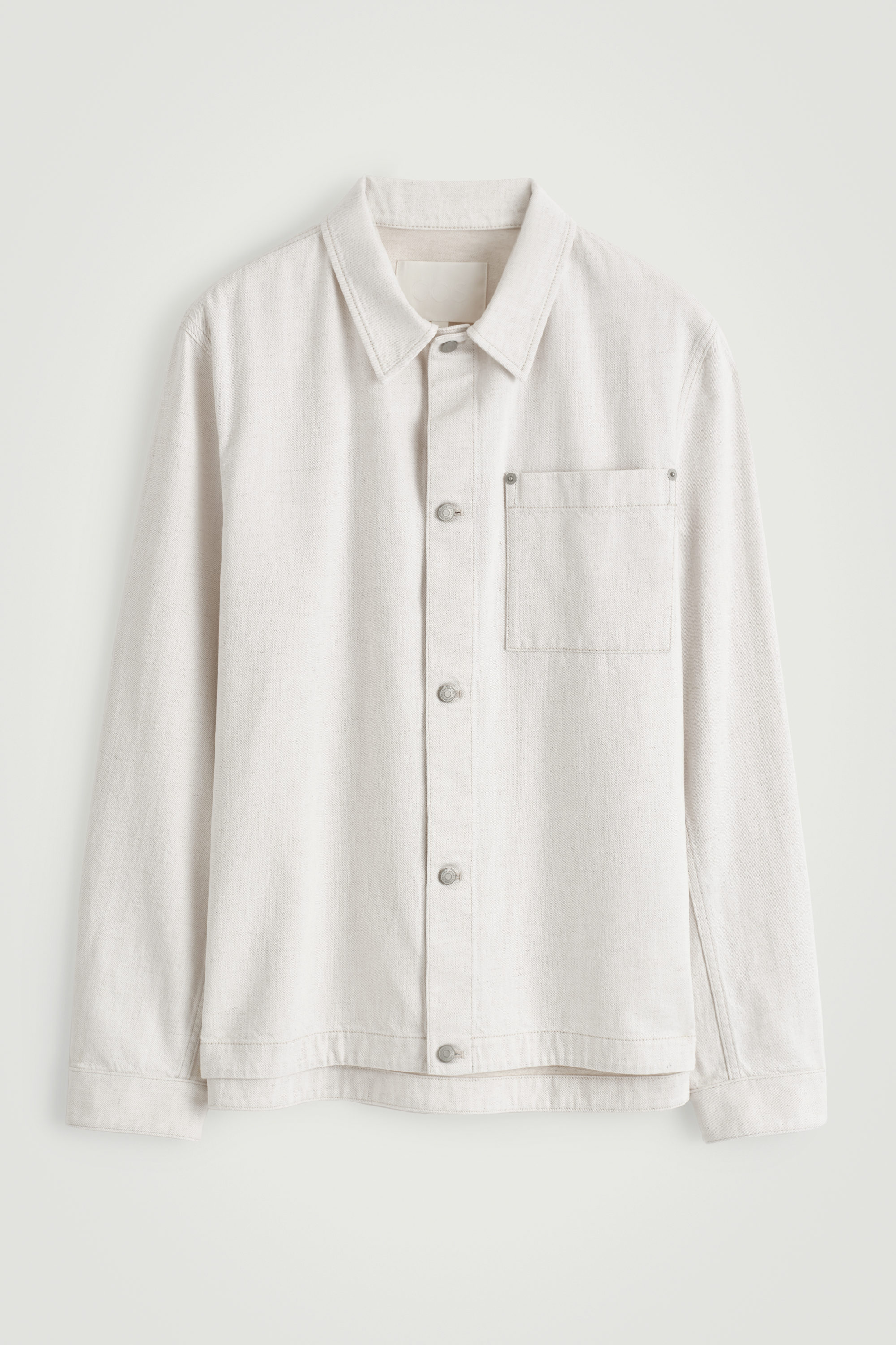 LOHEN BIG PATCH POCKET SHIRT ホワイト　25SS COS Patch-Pocket Shirt in WHITE | endource