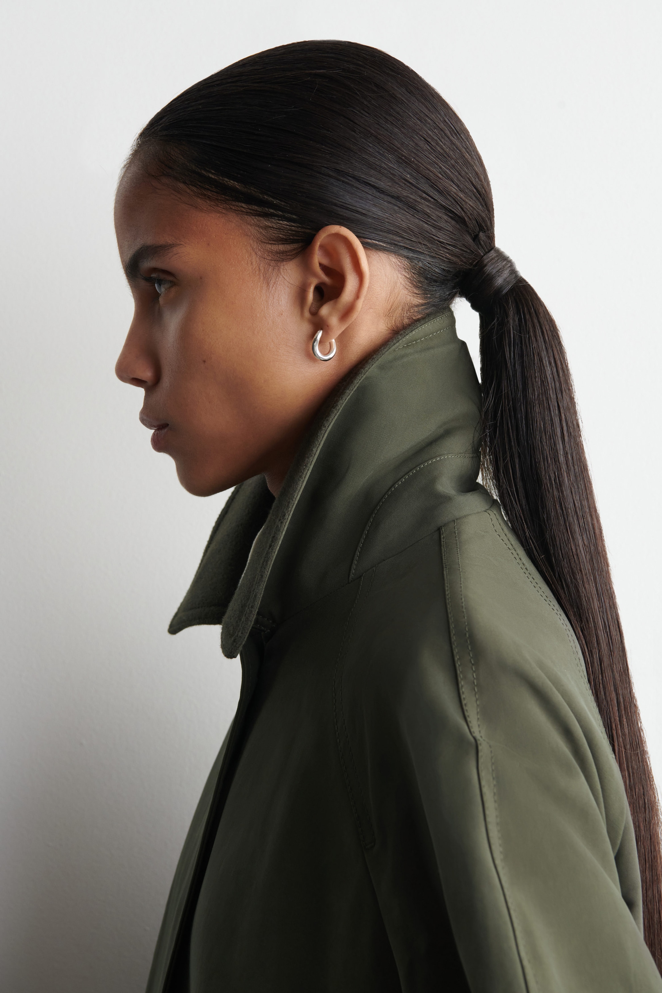 WOOL-TRIMMED CAR COAT