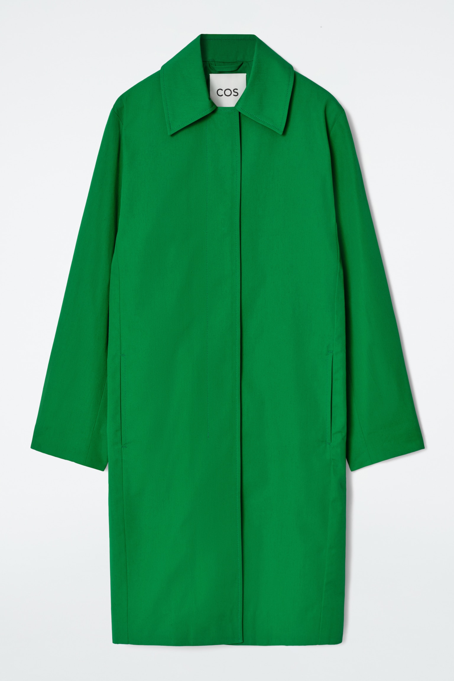 MANTEAU DE MI-SAISON EN COTON - VERT/BEIGE - 2