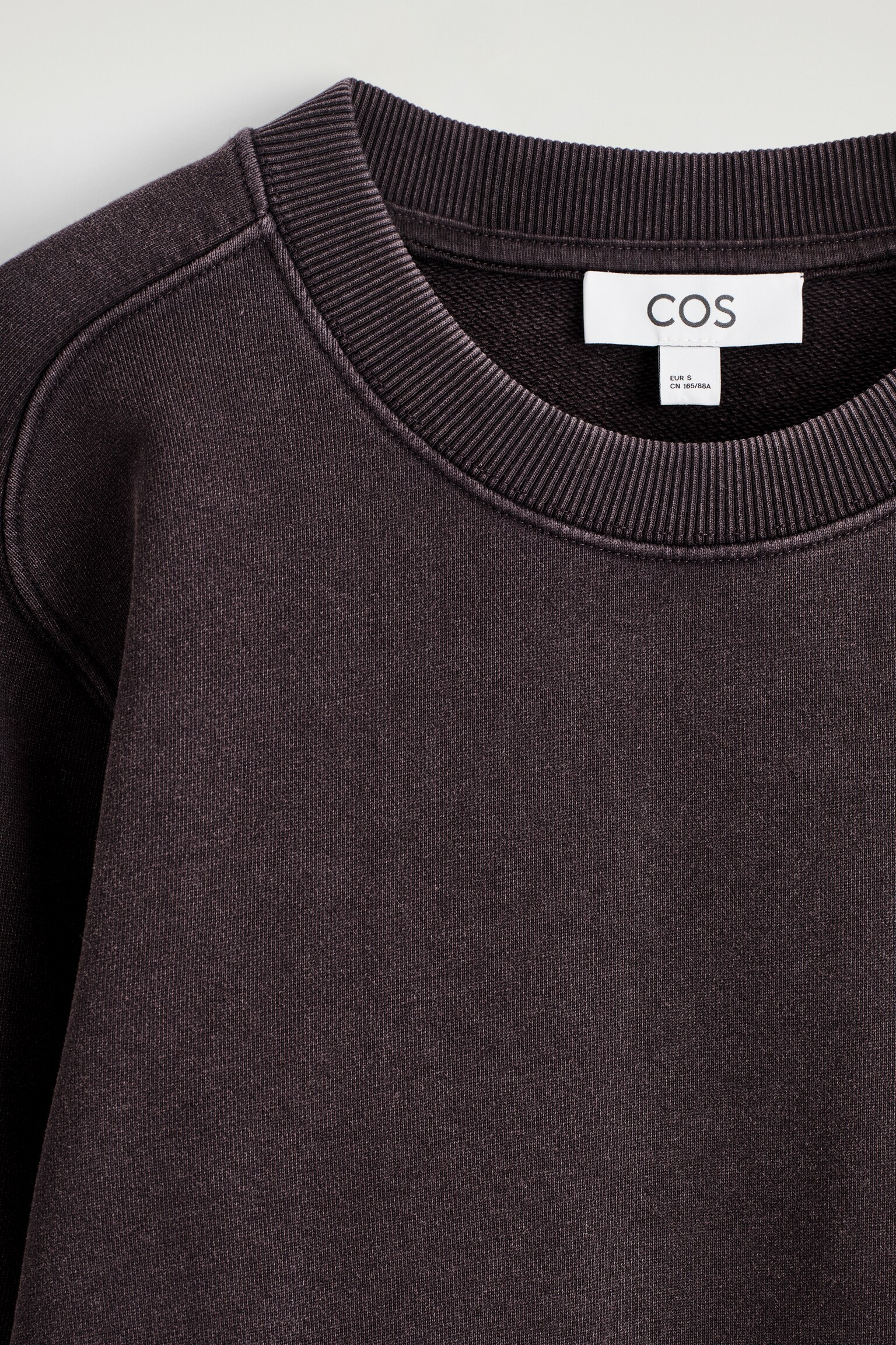 SWEATSHIRT AUS BAUMWOLLE - DUNKLES VIOLETT/DUNKELGRAU MELIERT - 3