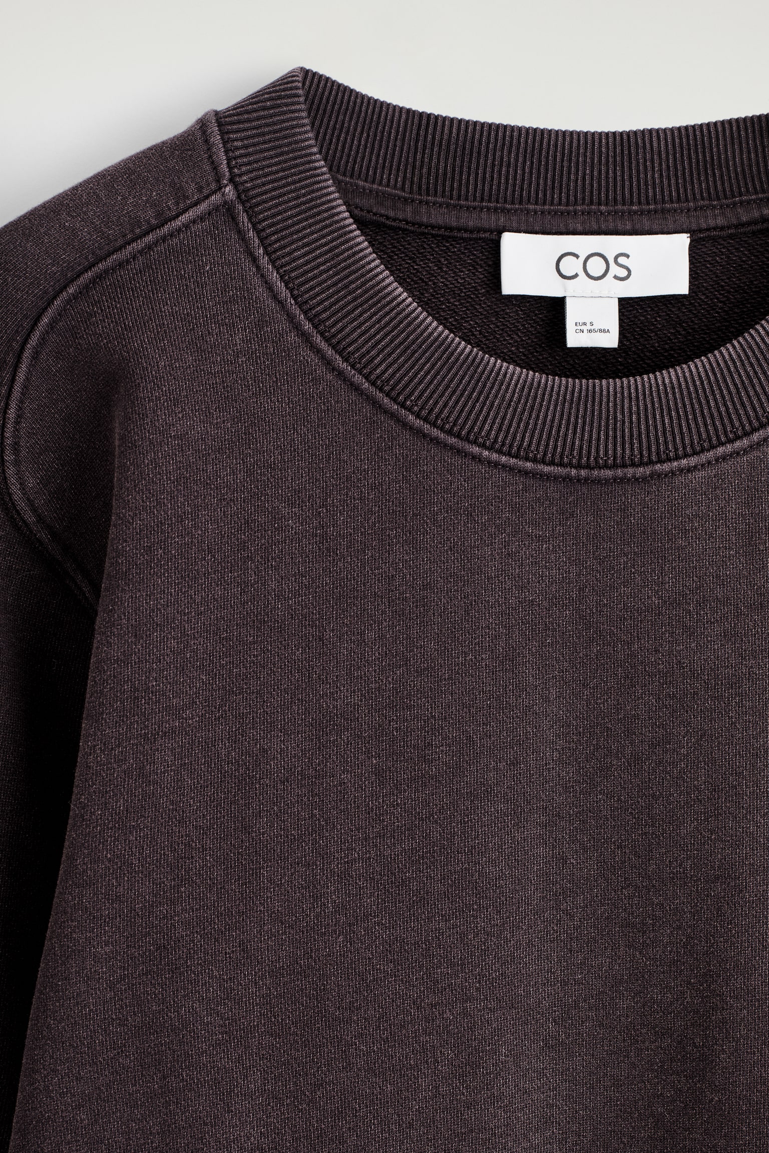 COTTON SWEATSHIRT - DARK PURPLE/DARK-GREY MÉLANGE - 5