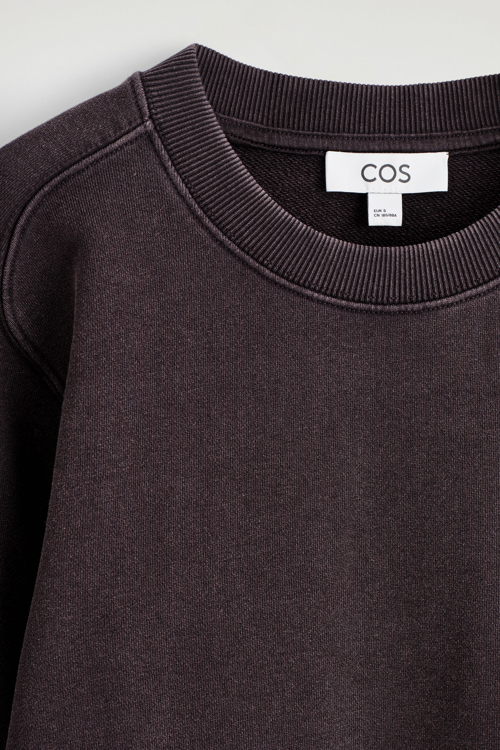 COTTON SWEATSHIRT - DARK PURPLE | COS