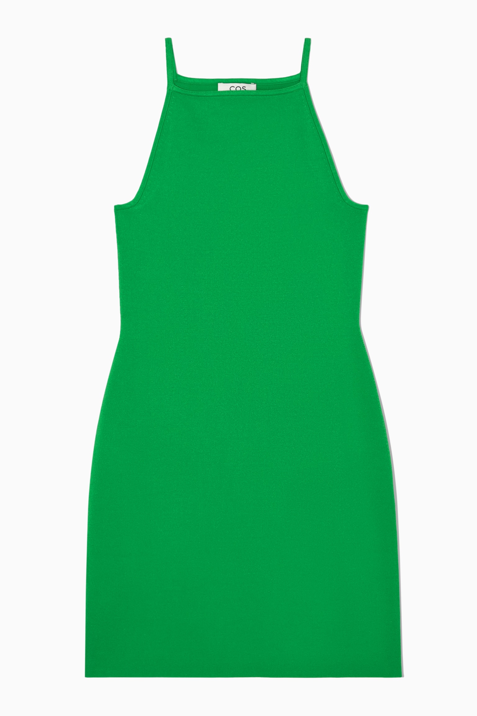 KNITTED BODYCON MINI DRESS - GREEN