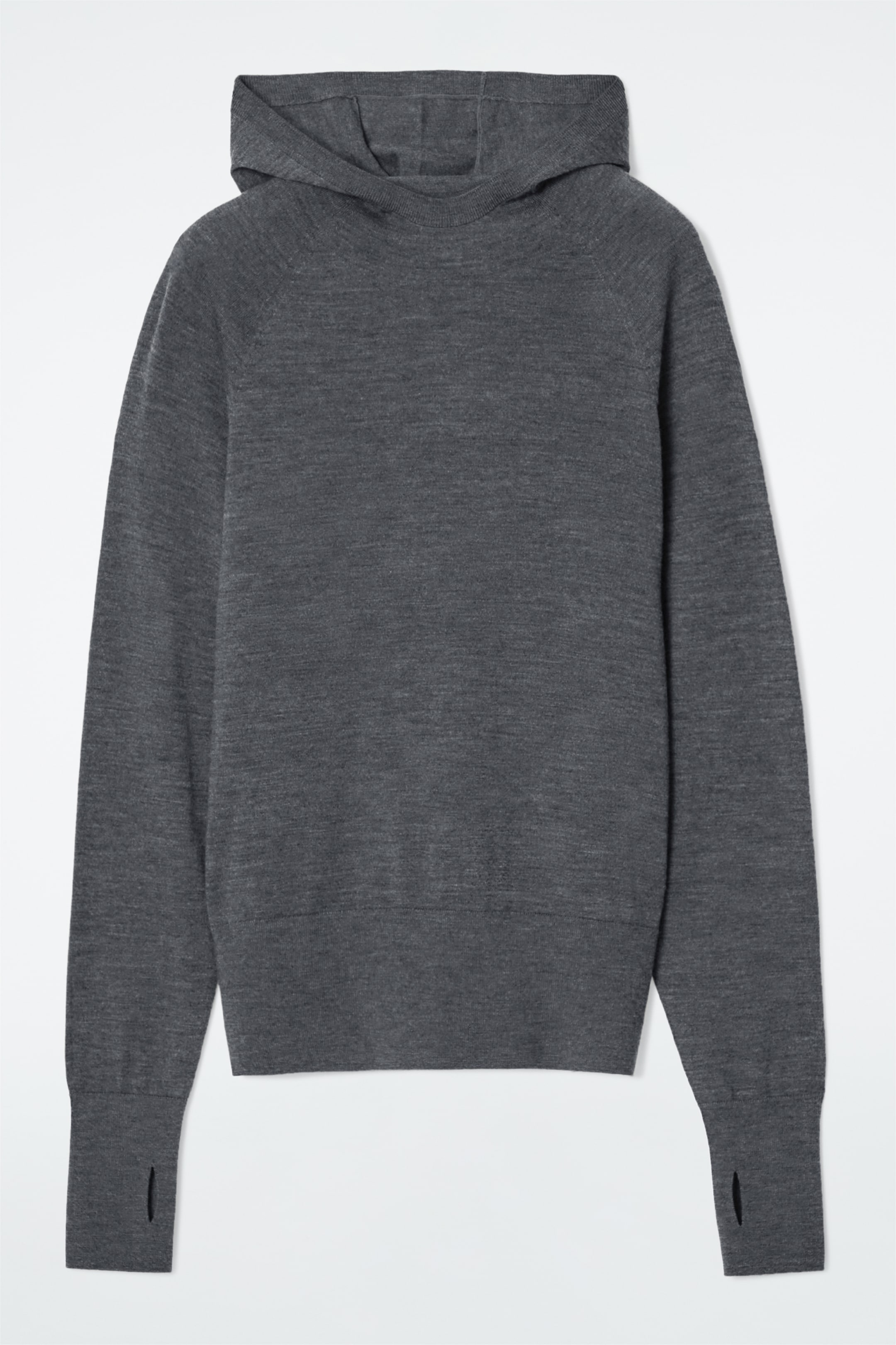 Näytä suurempi kuva: MERINO WOOL HOODIE - DARK GREY - NAISET | H&M FI 1