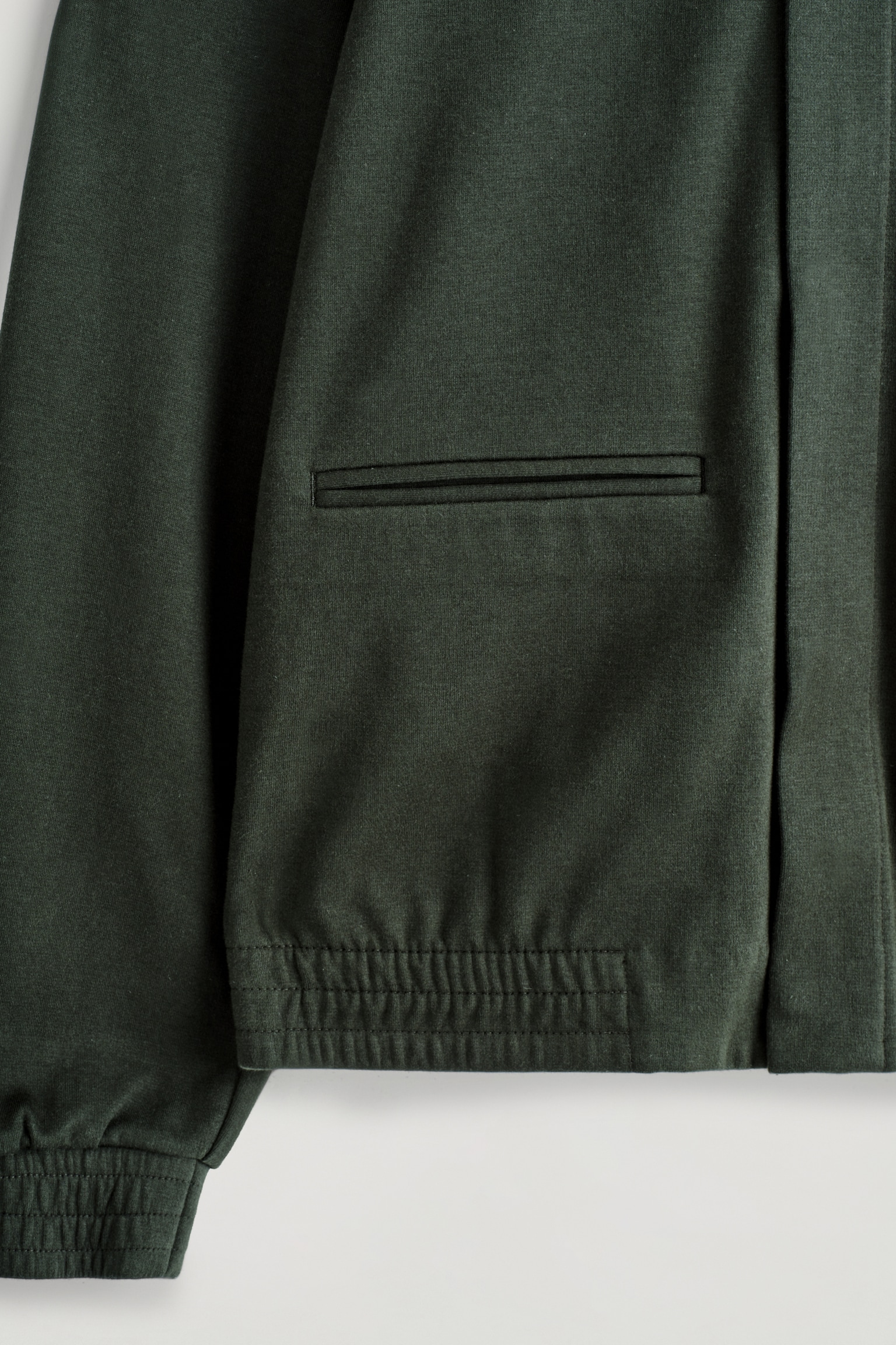 VESTE HARRINGTON EN MAILLE - VERT FONCÉ - 8