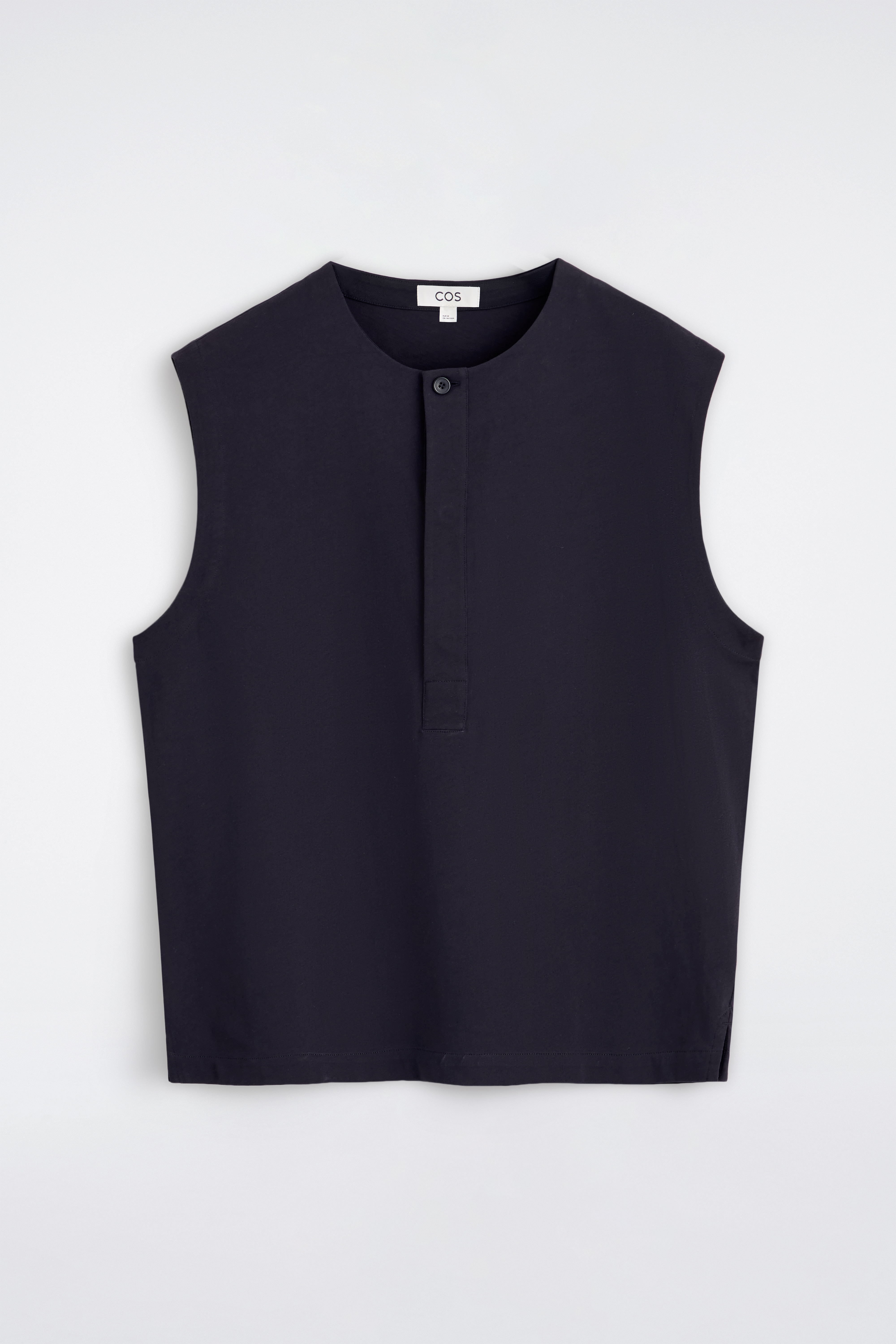 CANOTTA HENLEY IN COTONE - BLU NAVY