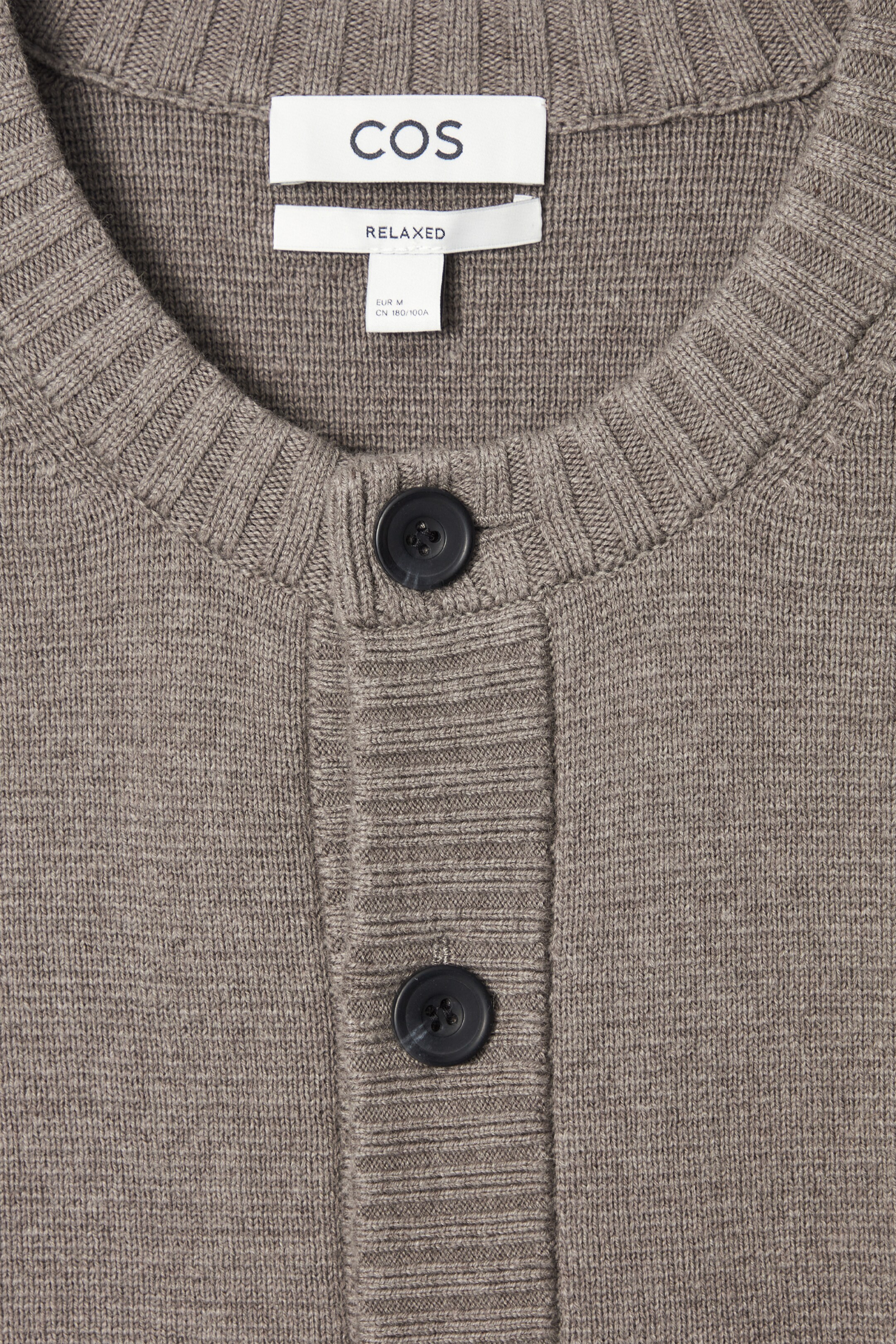 Agrandir l'image: CARDIGAN À COL ROND EN LAINE MÉLANGÉE - TAUPE - HOMME | H&M CH 7