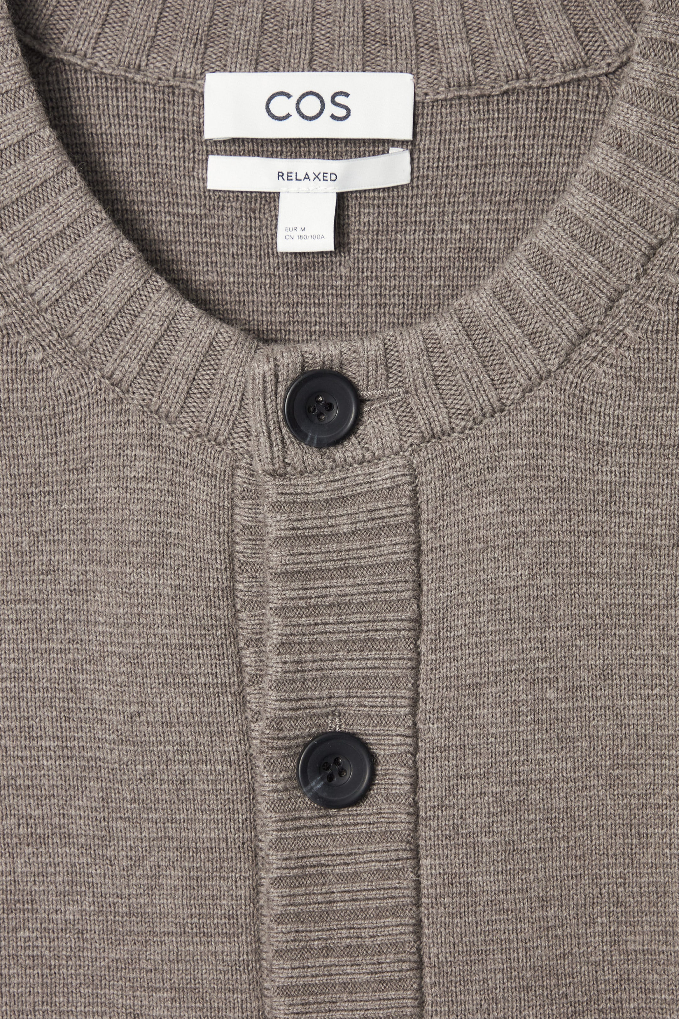 WOOL-BLEND CREW-NECK CARDIGAN