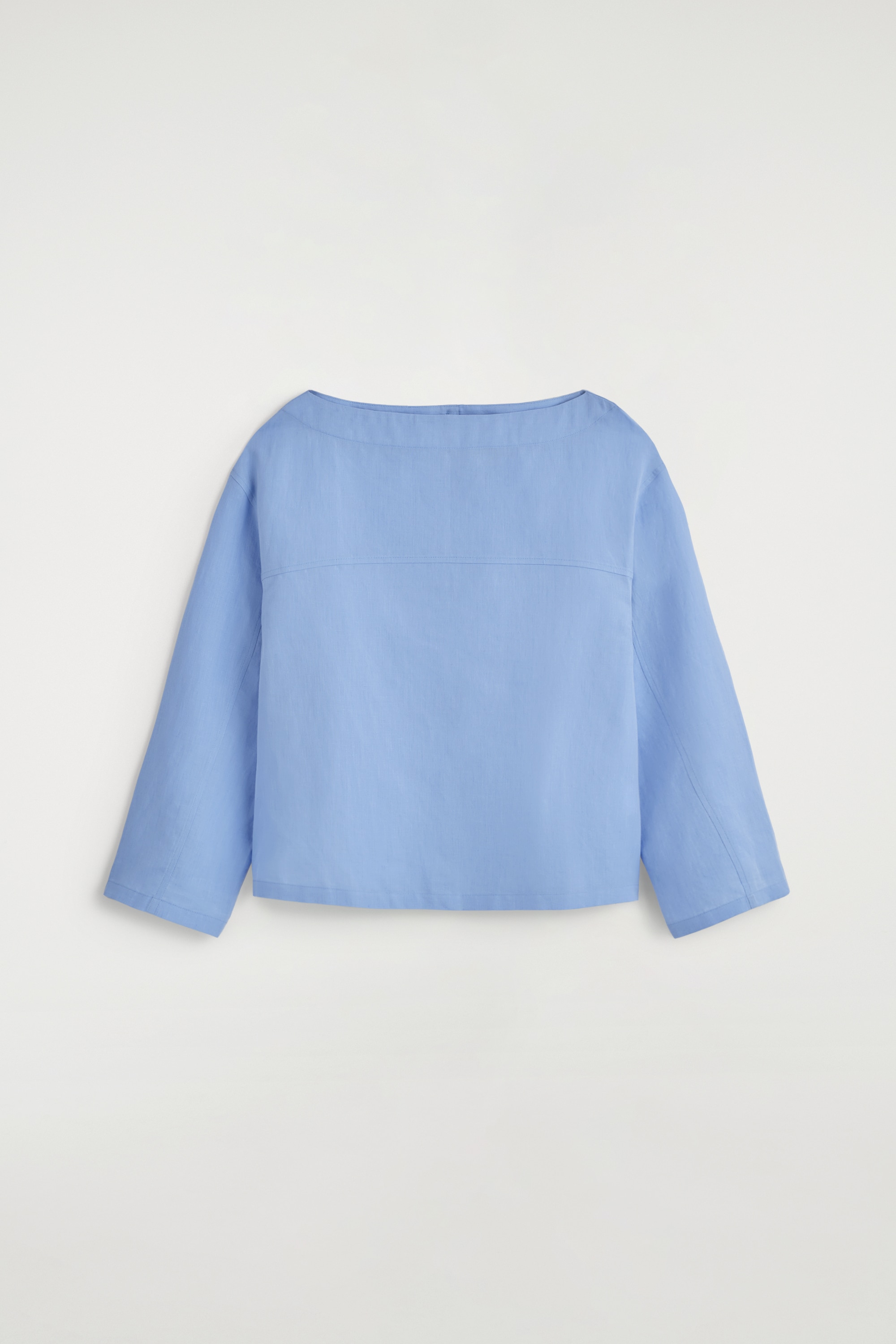 BLUSA LINO CUELLO BARCO - AZUL CLARO/AZUL MARINO